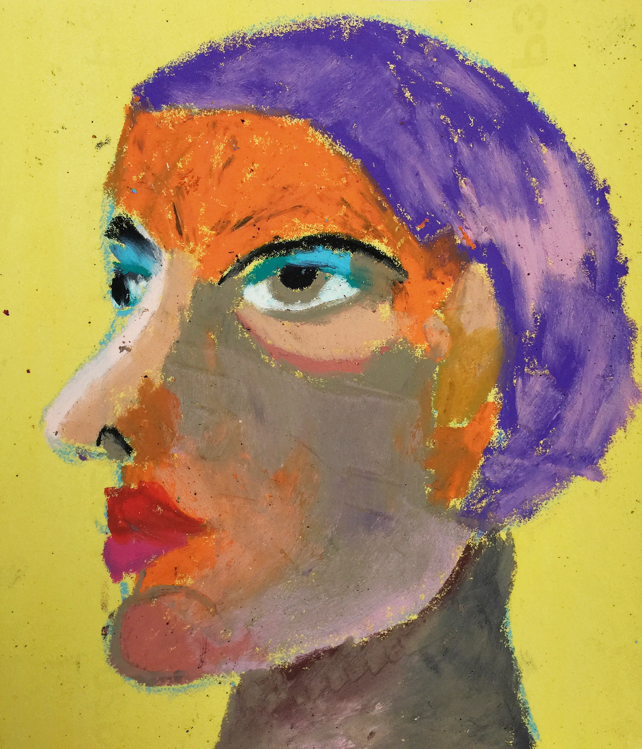 Title: Artist Material: Oil Pastel, Sandpaper Size: 26 x 23 cm Название: Артист   Материал: масляная пастель, наждачная бумага  Размер: 26 х 23 см 