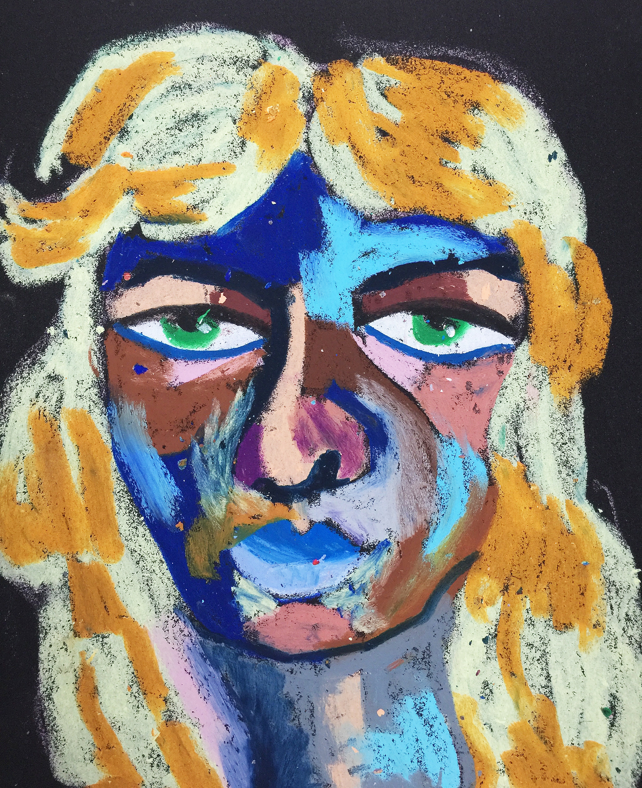 Title: Larisa Material: Oil Pastel, Sandpaper Size: 28 x 23 cm Название:  Лариса  Материал: масляная пастель, наждачная бумага  Размер: 28 х 23 см