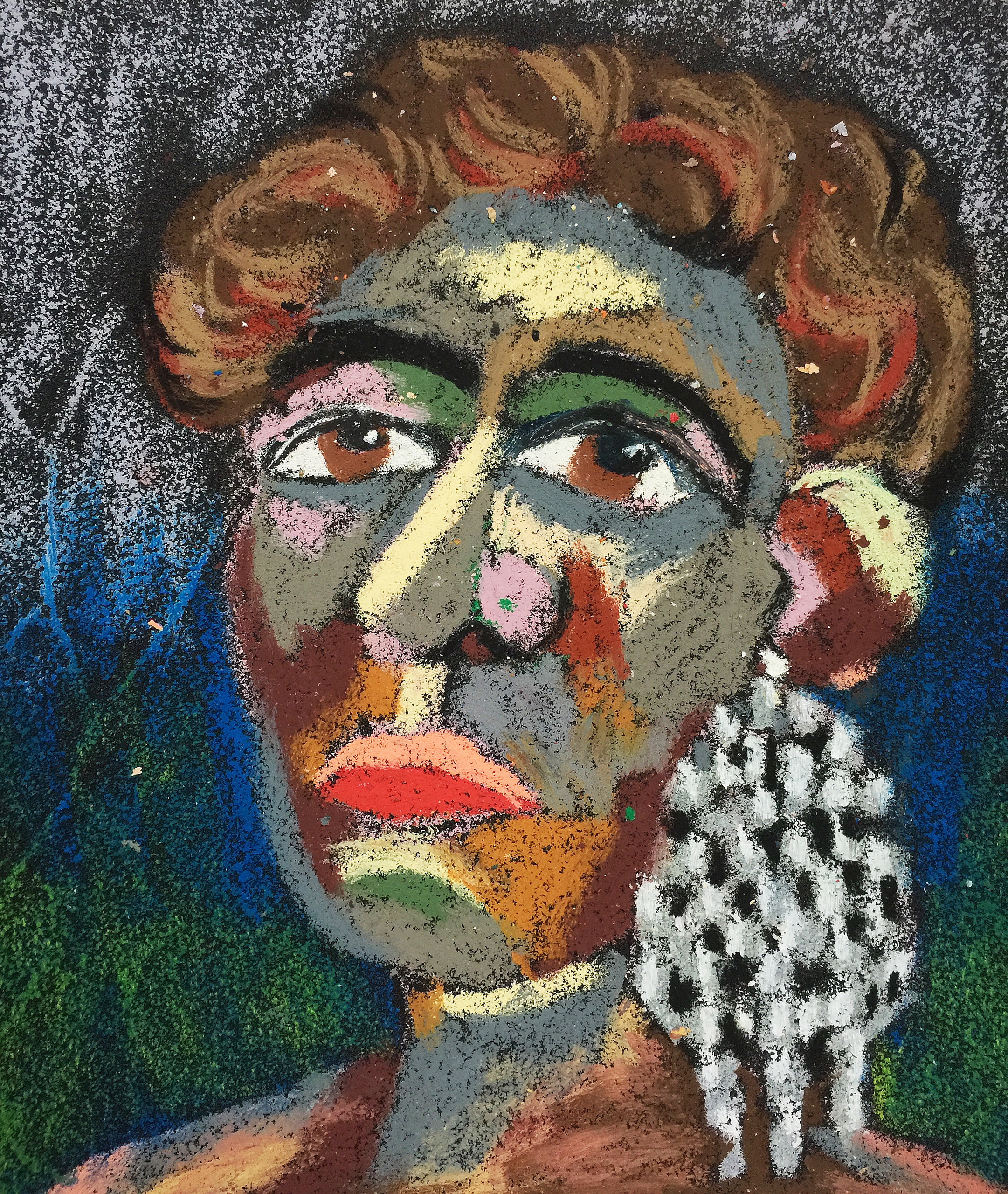 Material: Oil Pastel, Sandpaper Size: 28 x 23 cm