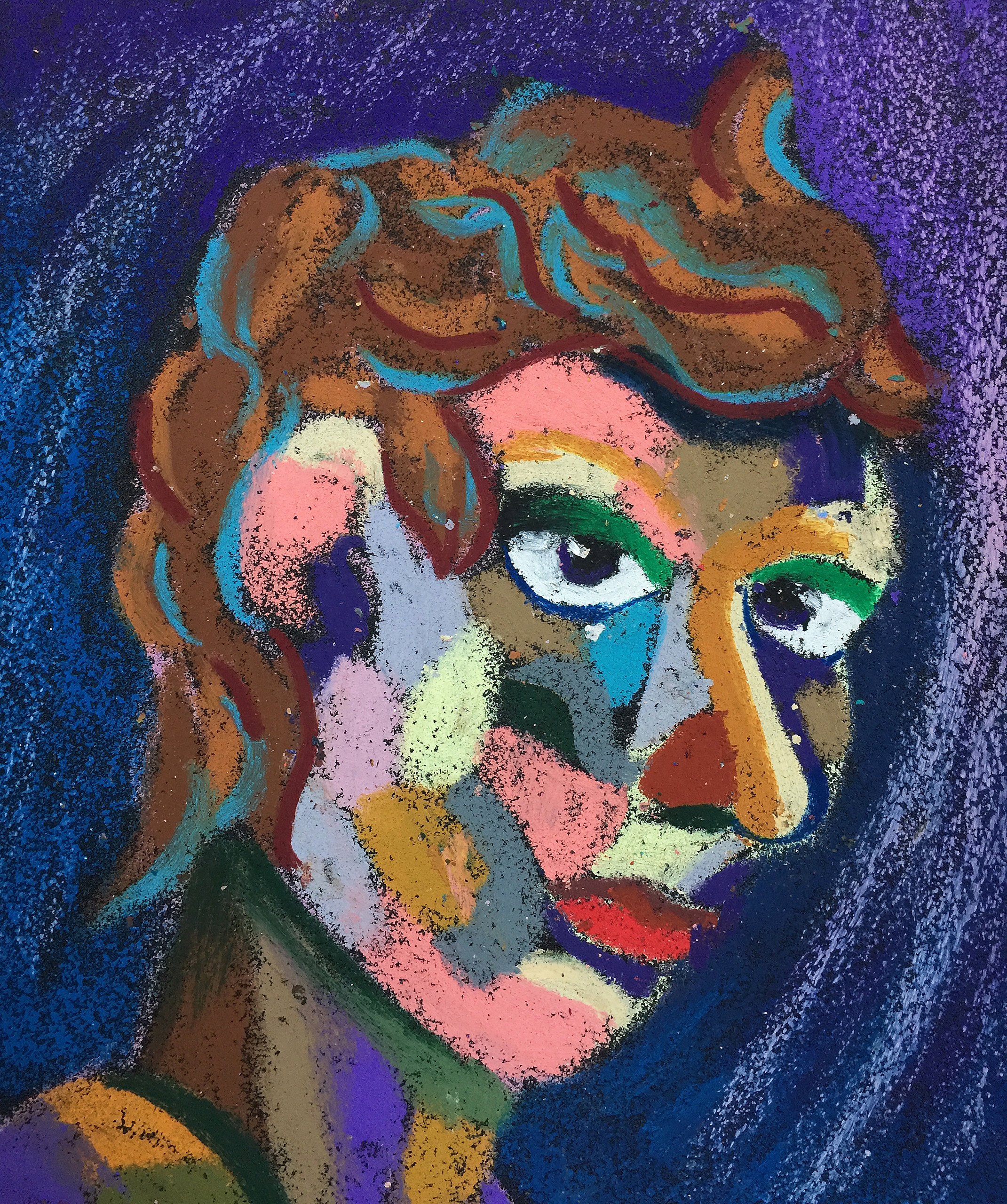 Title: Pavel Volya Material: oil pastel, sandpaper Size: 28 x 23 cm Название: Павел Воля  Материал: масляная пастель, наждачная бумага  Размер: 28 х 23 см