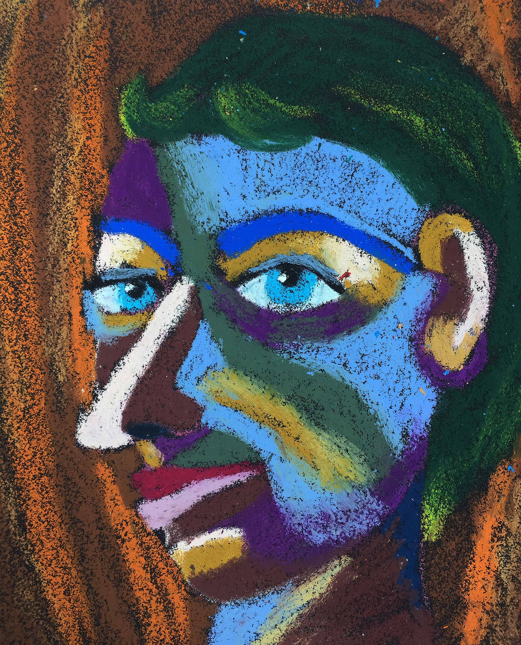 Title: Vasilisa Material: Oil Pastel, Sandpaper Size: 28 x 23 cm Название: Василиса   Материал: масляная пастель, наждачная бумага  Размер: 28 х 23 см