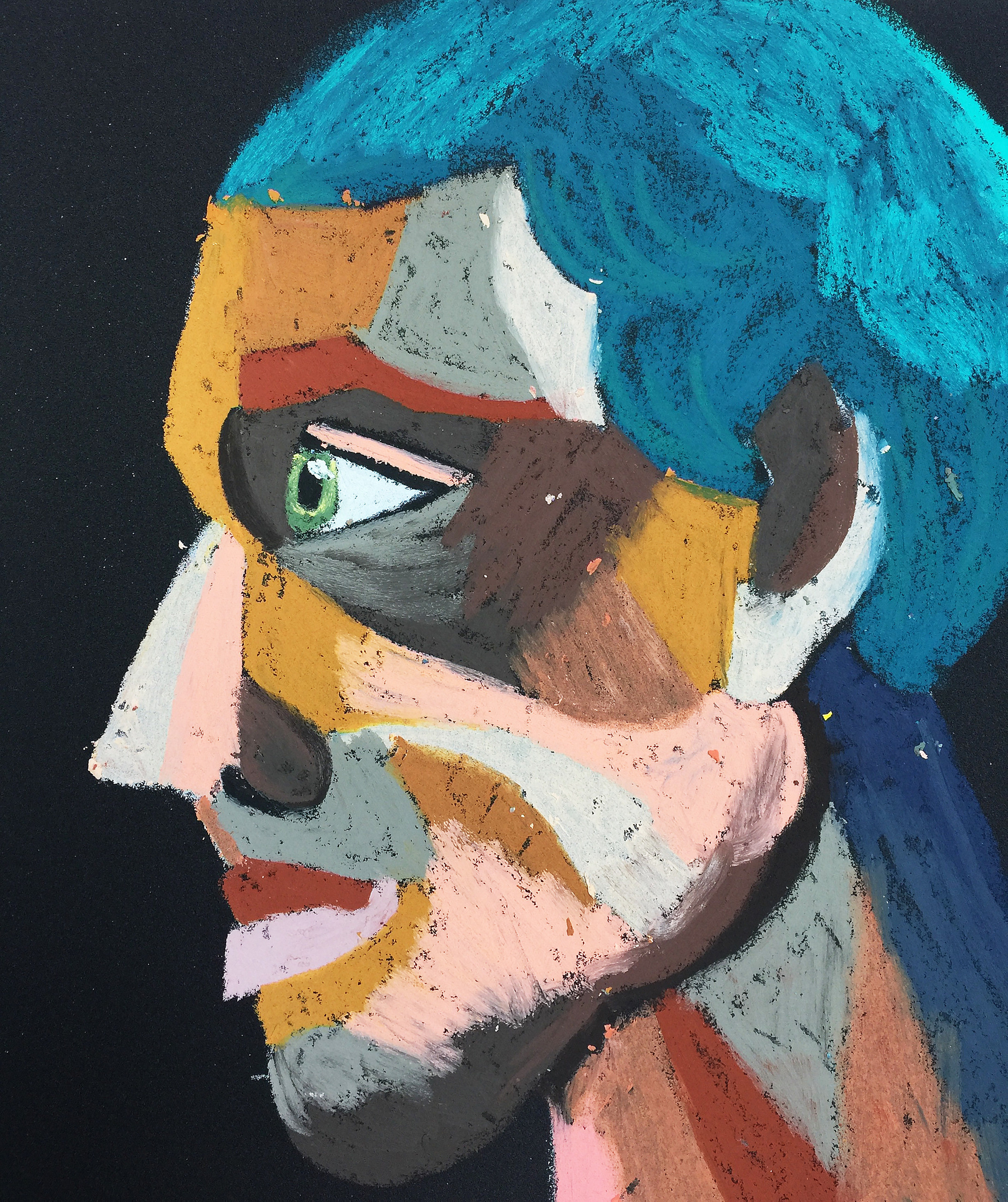 Title: Mighty Material: Oil pastel, sandpaper Size: 28 x 23 cm Название:  Могучий  Материал: масляная пастель, наждачная бумага  Размер: 28 х 23 см