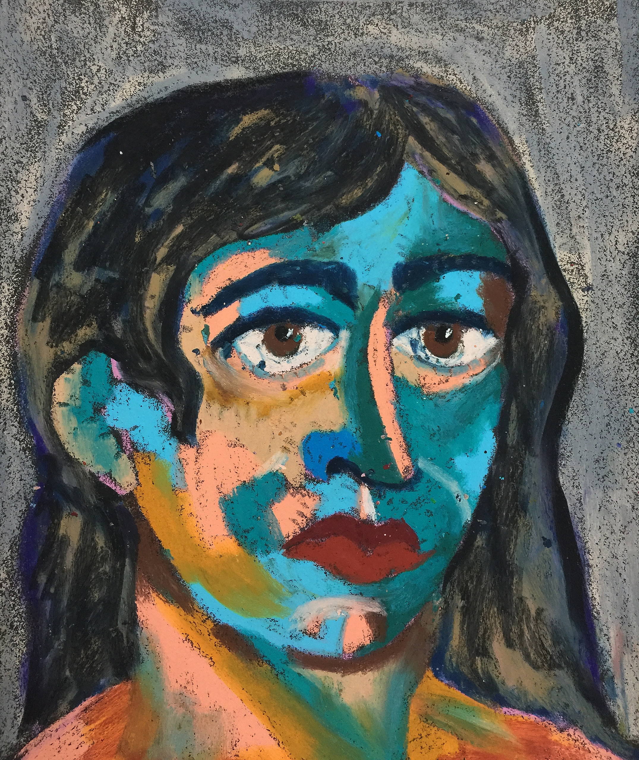 Title: Victoria Material: Oil Pastel, Sandpaper Size: 28 x 23 cm Название: Виктория   Материал: масляная пастель, наждачная бумага  Размер: 28 х 23 см