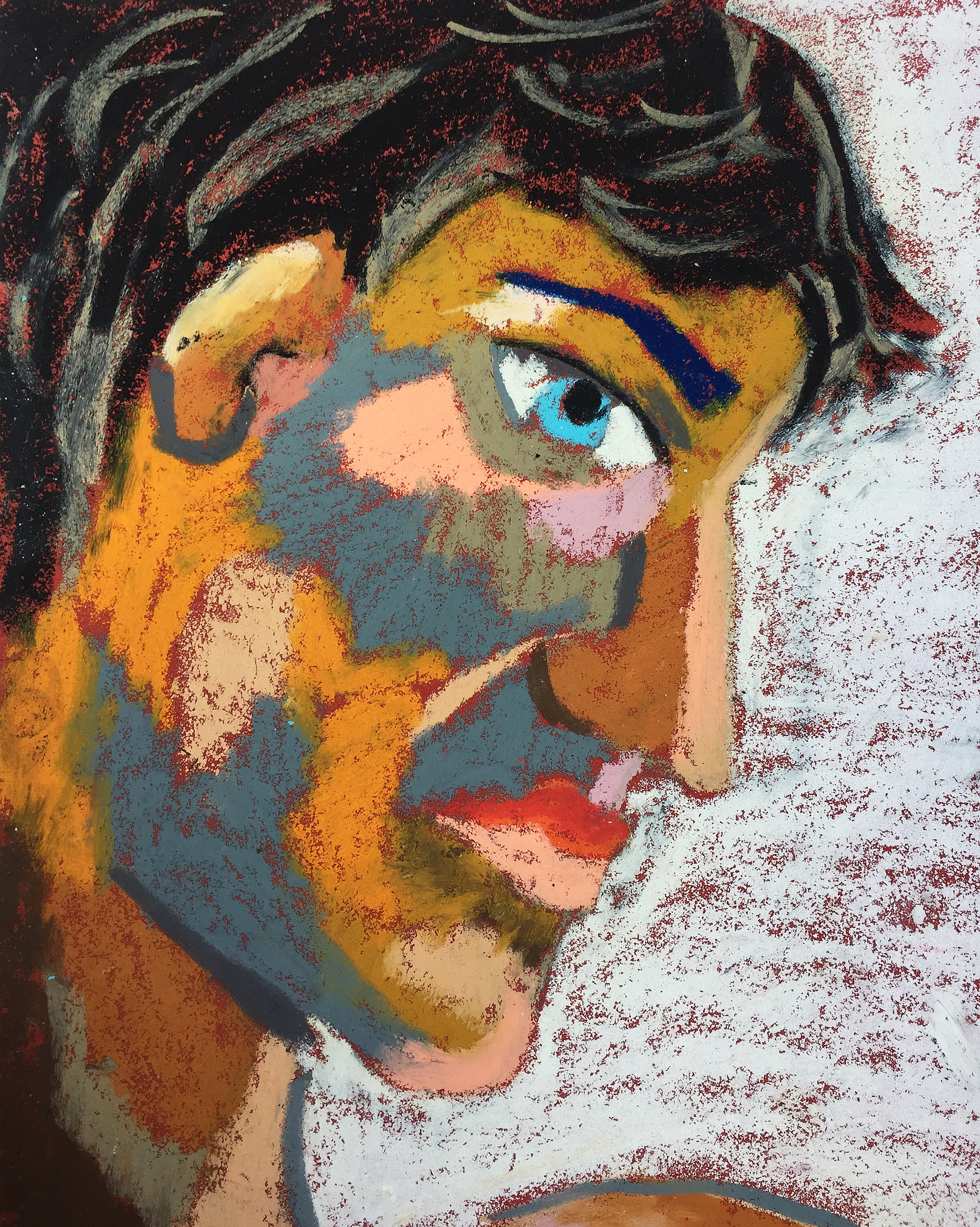 Title: Gypsy Material: Oil Pastel, Sandpaper Size: 28 x 23 cm Название: Цыган    Материал: масляная пастель, наждачная бумага  Размер: 28 х 23 см 