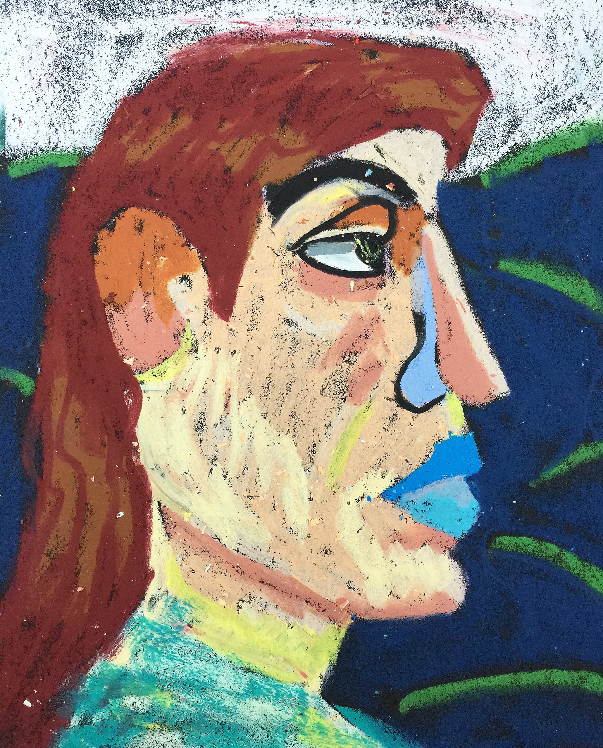 Title: Middle Class Material: oil pastel, sandpaper Size: 28 x 23 cm Название:  Средний класс  Материал: масляная пастель, наждачная бумага  Размер: 28 х 23 см