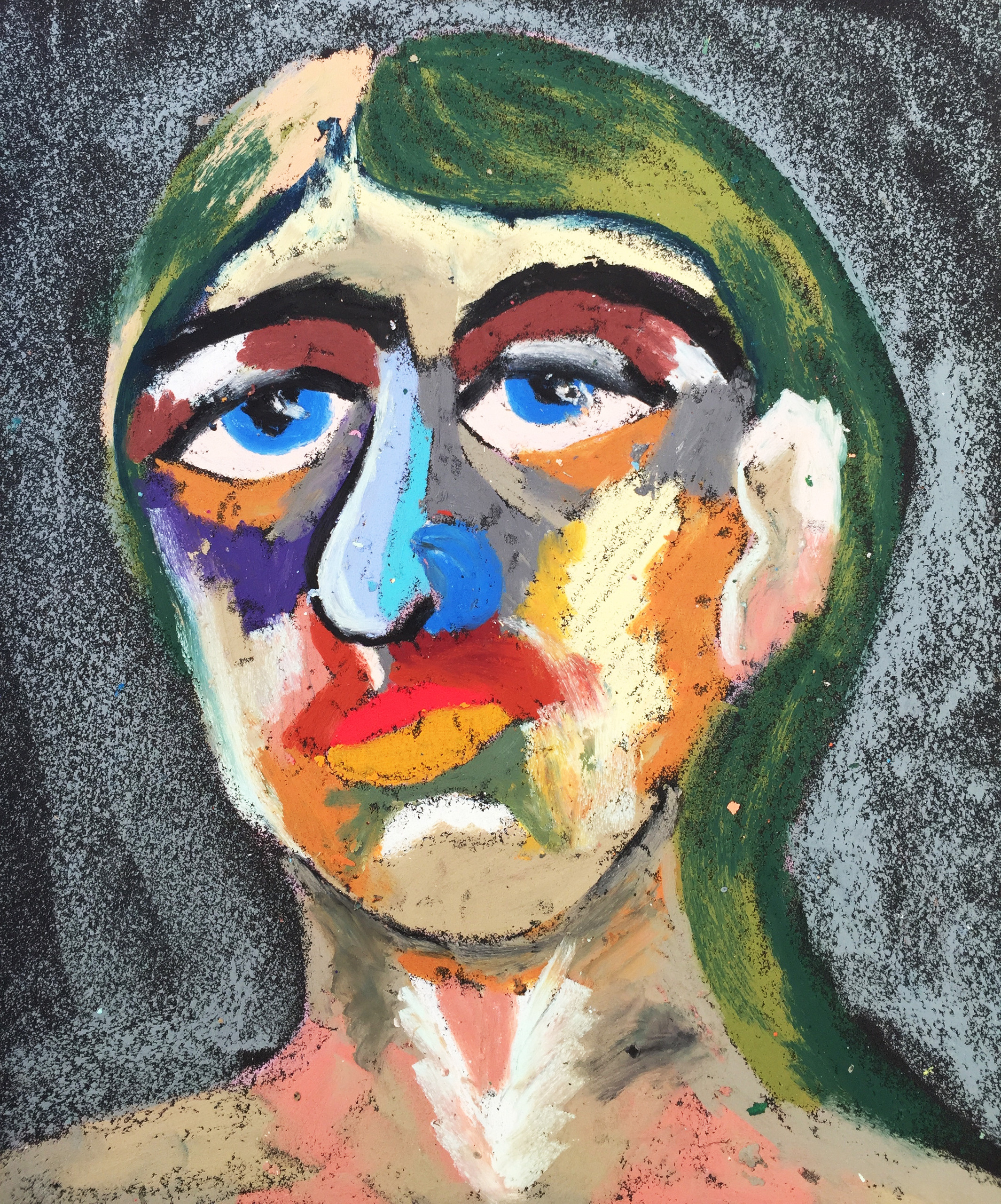 Title: Alice Material: Oil Pastel, Sandpaper Size: 28 x 23 cm Название: Алиса   Материал: масляная пастель, наждачная бумага  Размер: 28 х 23 см