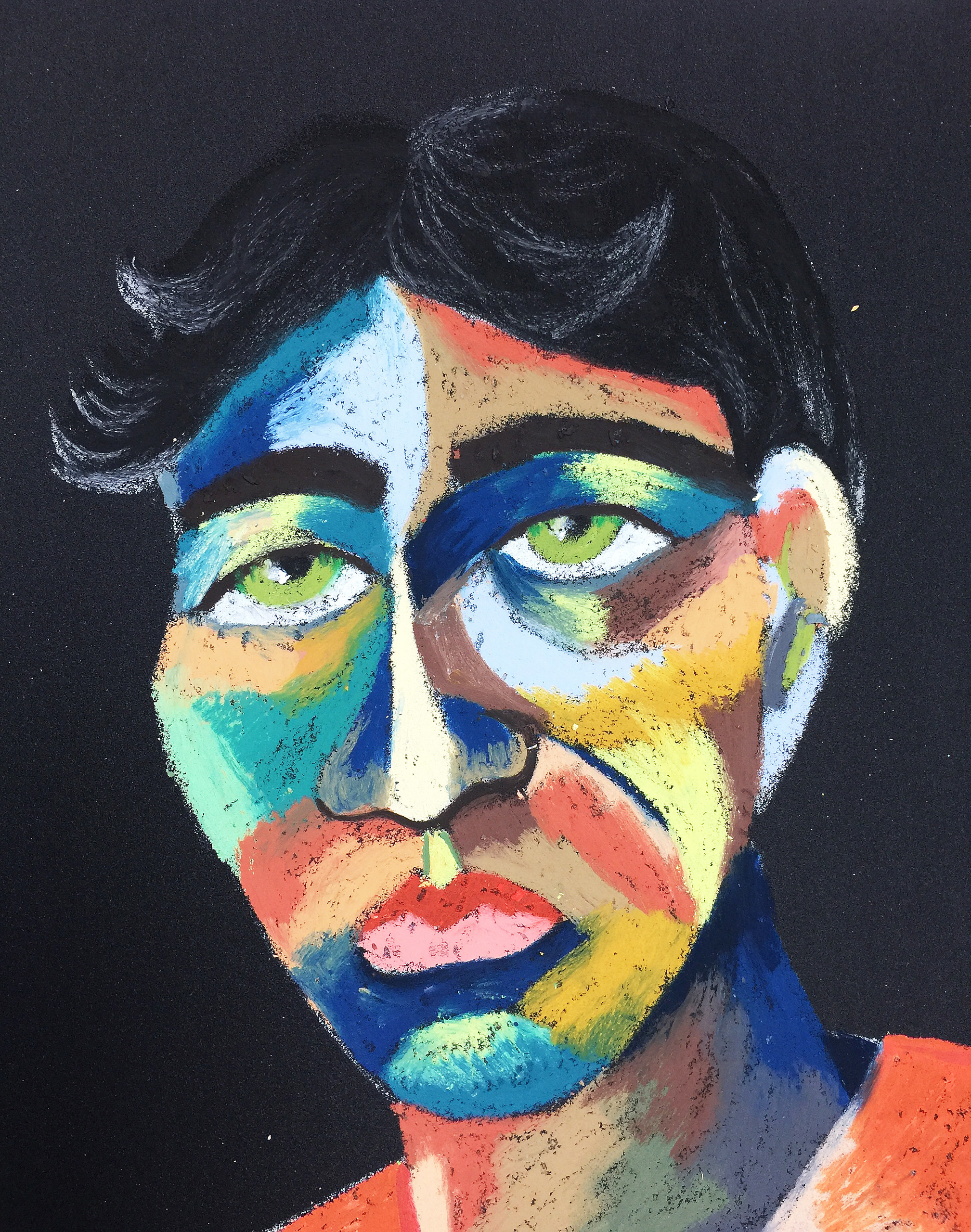 Title: Contemporary Material: Oil pastel, sandpaper Size: 28 x 23 cm Название: Современник   Материал: масляная пастель, наждачная бумага  Размер: 28 х 23 см