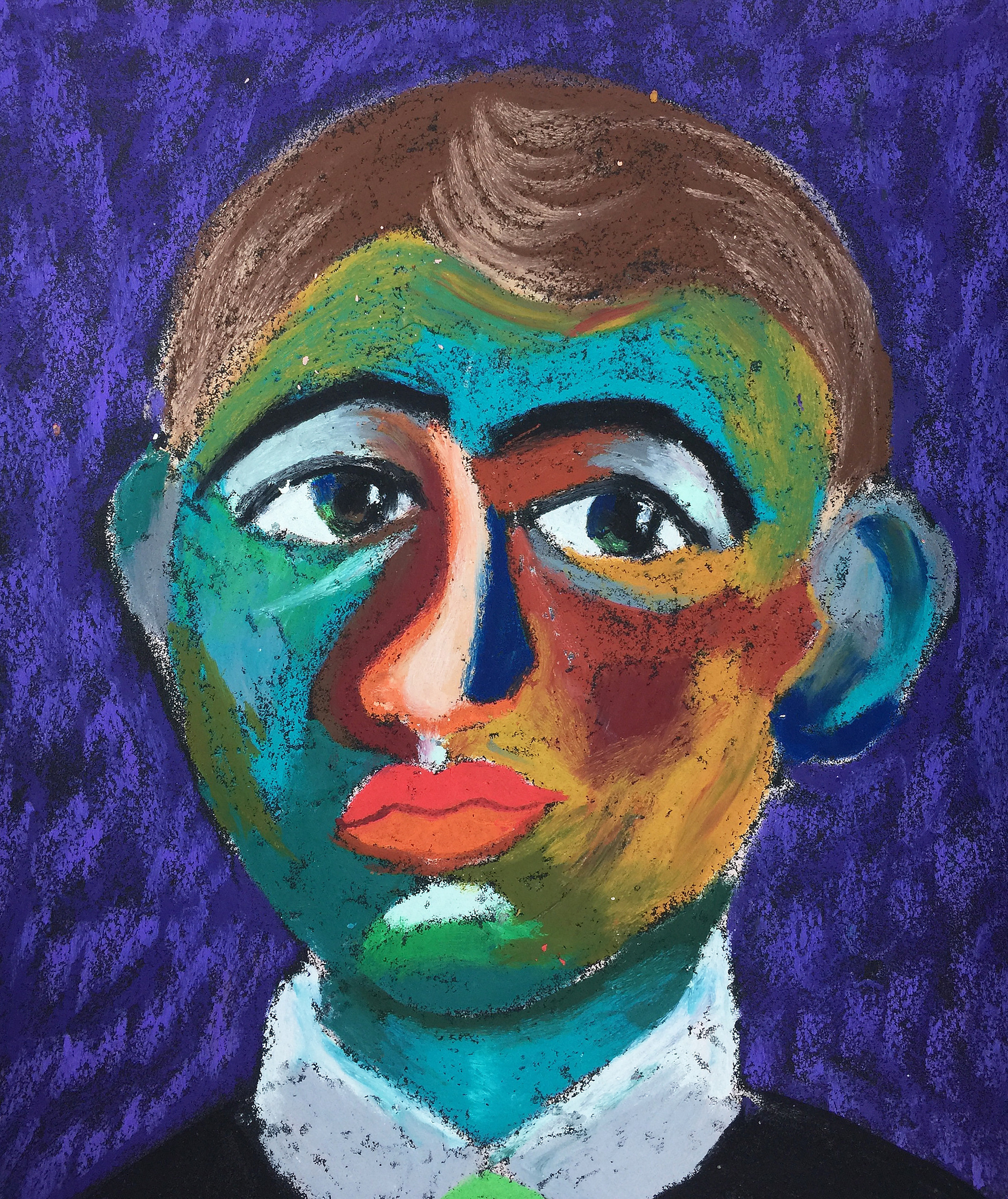 Material: Oil Pastel, Sandpaper Size: 28 x 23 cm