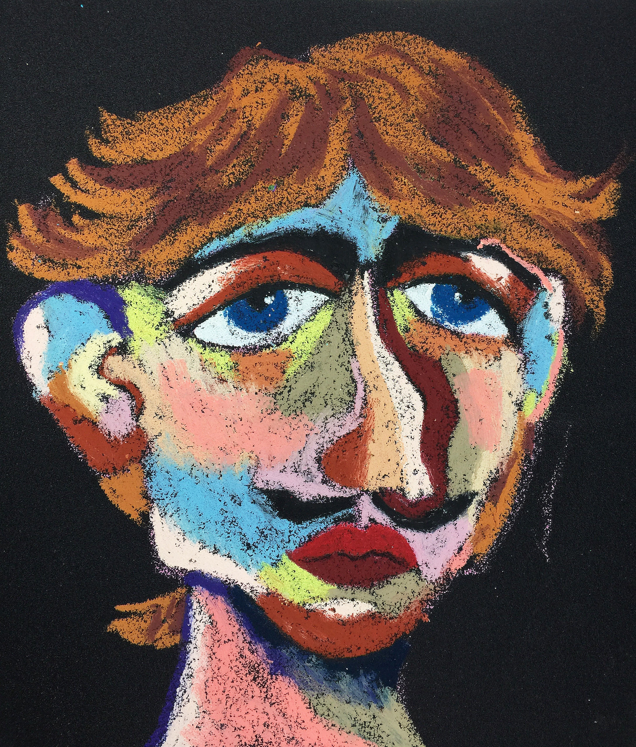 Title: Monsieur Material: Oil pastel, sandpaper Size: 28 x 23 cm Название: Месье   Материал: масляная пастель, наждачная бумага  Размер: 28 х 23 см