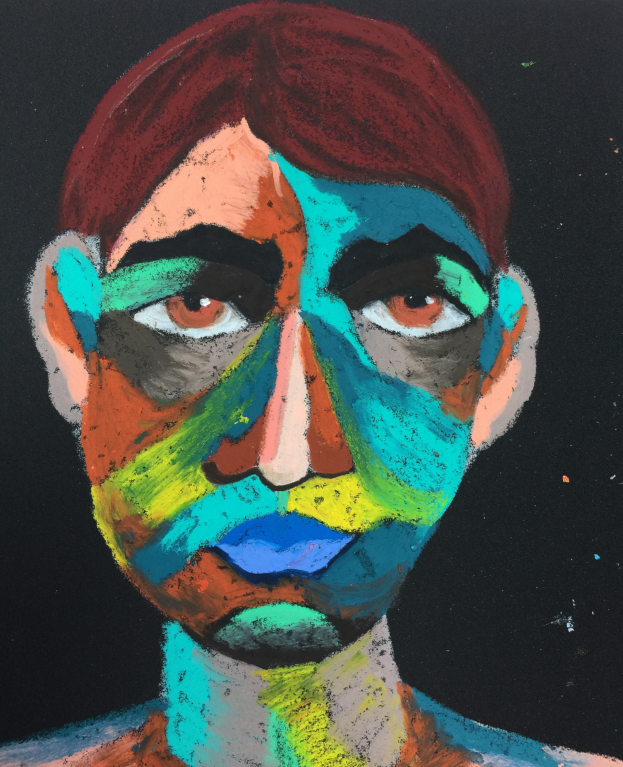 Title: Generous Material: Oil pastel, sandpaper Size: 28 x 23 cm Название: Великодушный    Материал: масляная пастель, наждачная бумага  Размер: 28 х 23 см