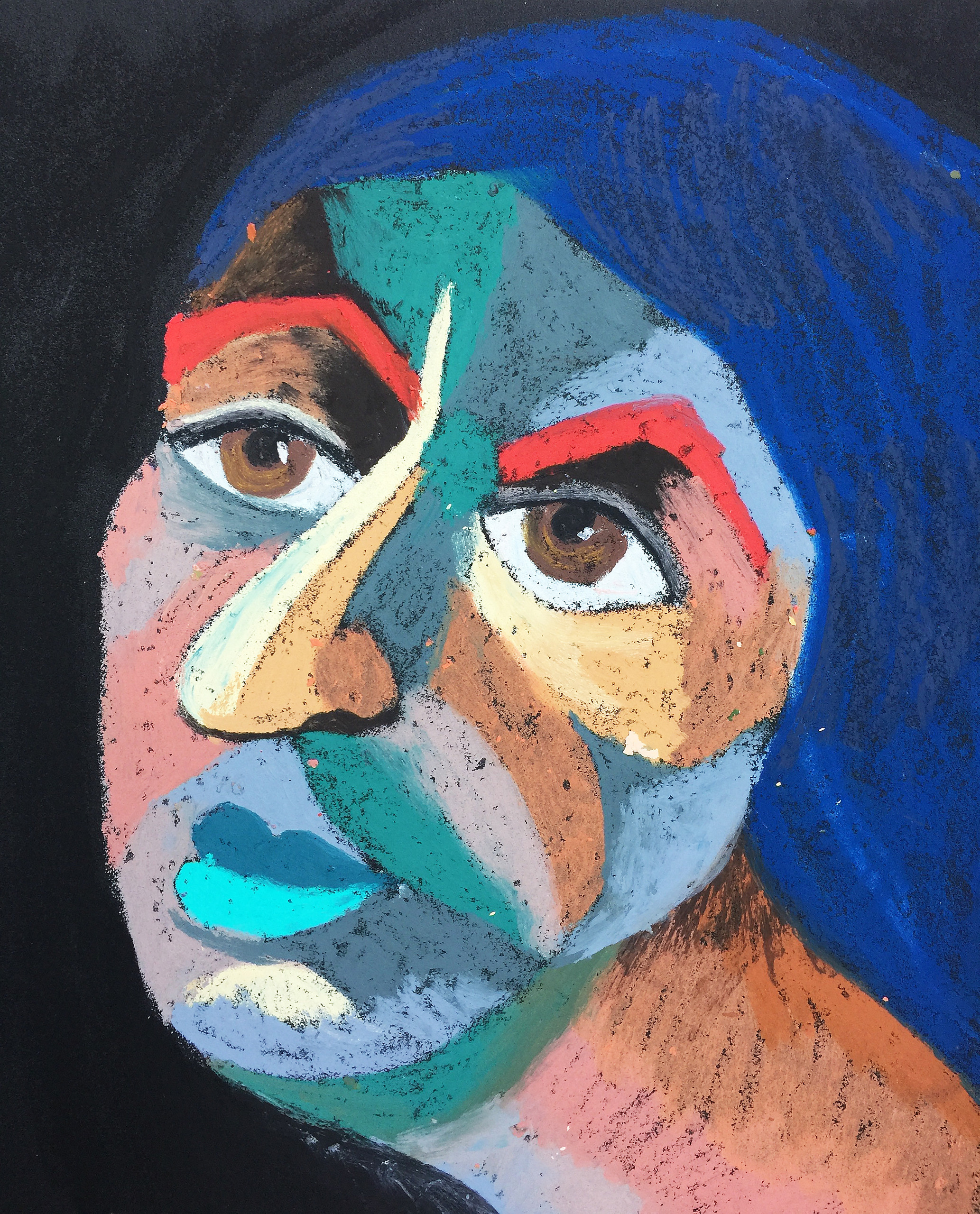 Title: Discoverer Material: Oil Pastel, Sandpaper Size: 28 x 23 cm Название: Узнайка   Материал: масляная пастель, наждачная бумага  Размер: 28 х 23 см