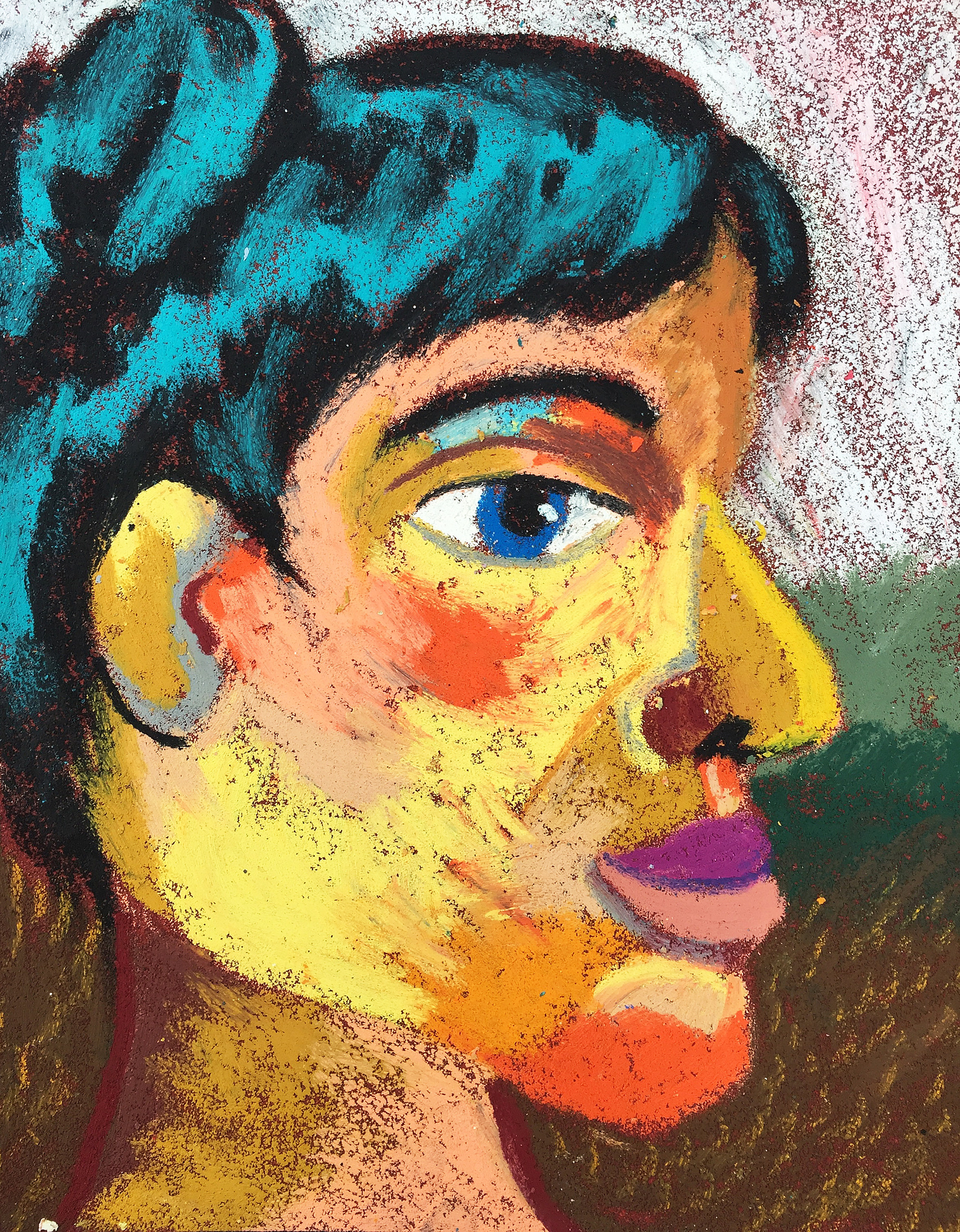 Title: Unknown Material: oil pastel, sandpaper Size: 28 x 23 cm Название: Неизвестная   Материал: масляная пастель, наждачная бумага  Размер: 28 х 23 см