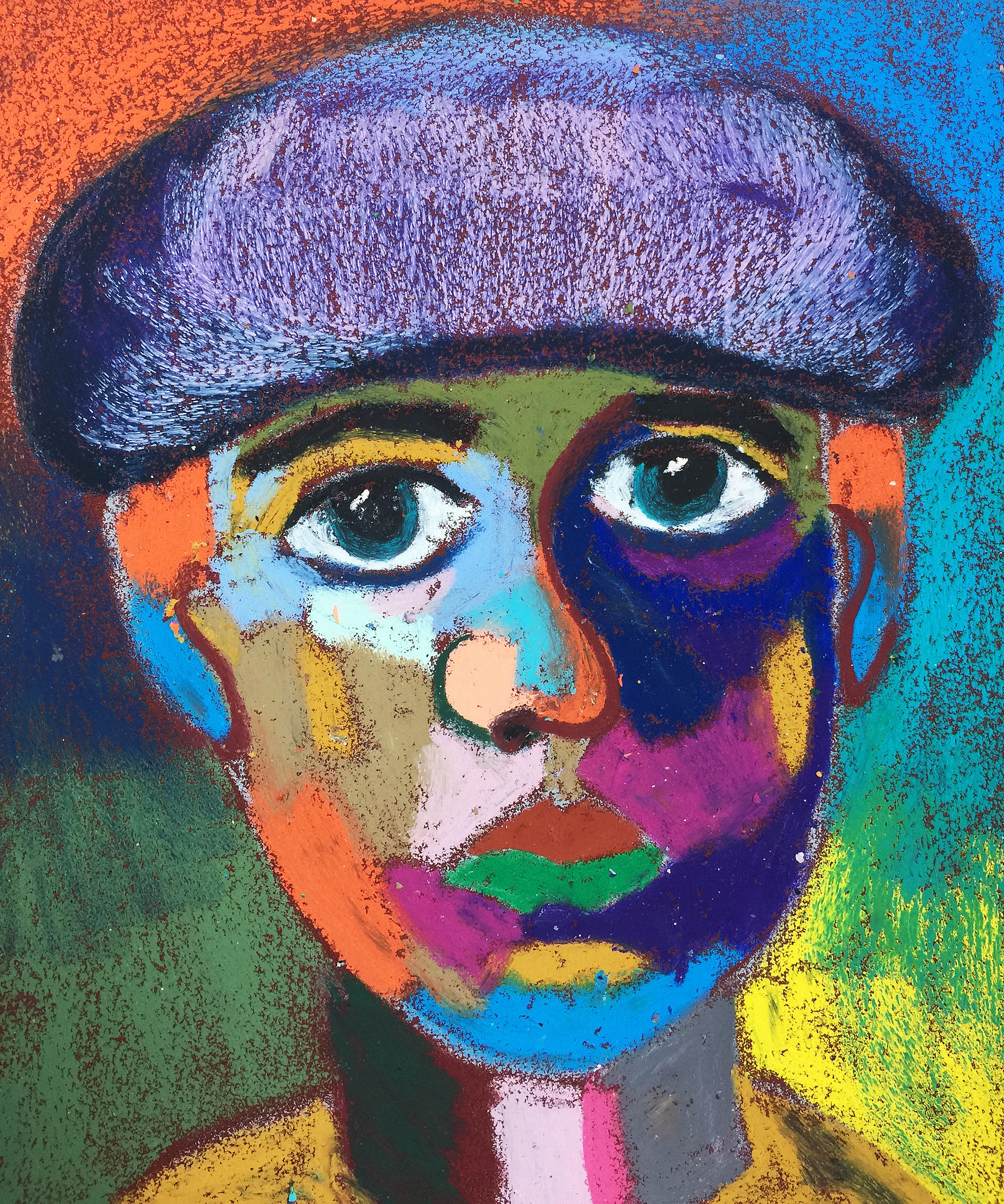 Title: Toreador Material: oil pastel, sandpaper Size: 28 x 23 cm Название:  Тореадор  Материал: масляная пастель, наждачная бумага  Размер: 28 х 23 см