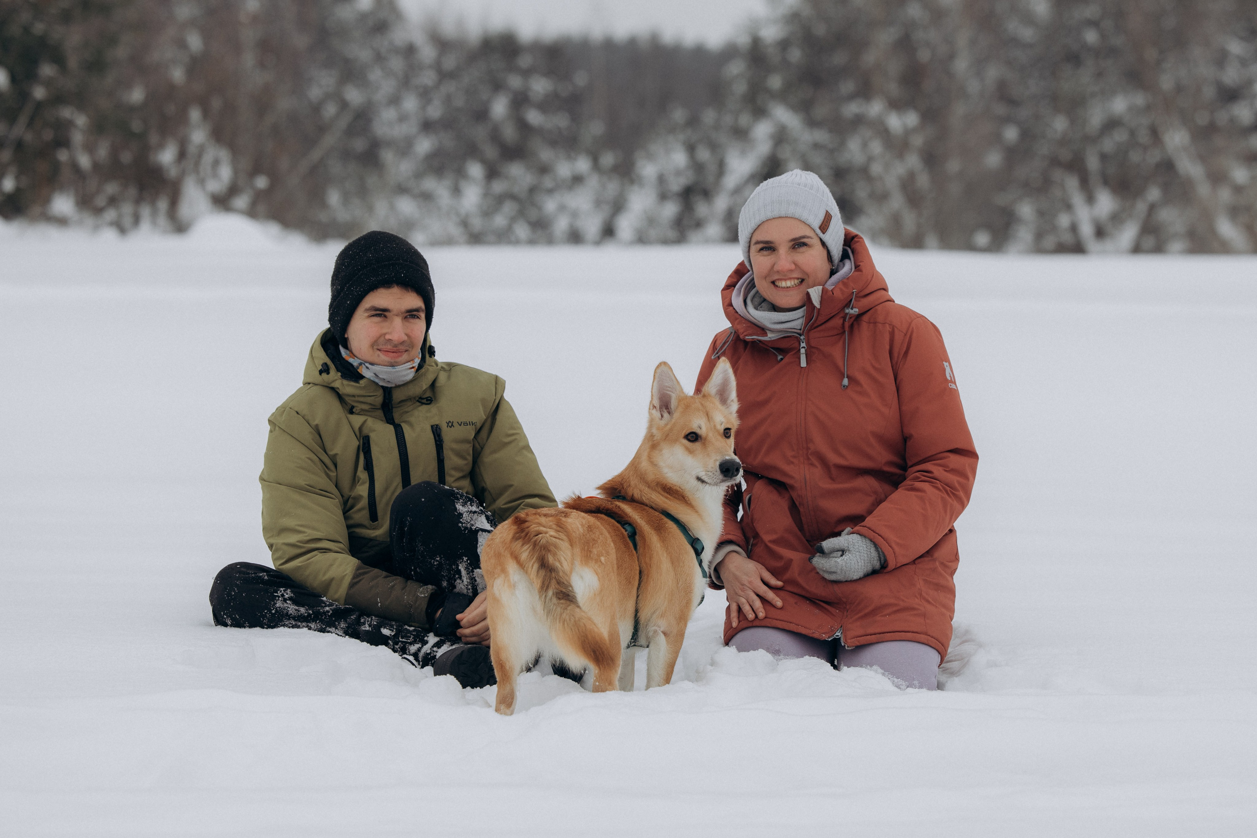Прогулка на озере зимой. Фотограф анималист в Казани Алина Сулейманова. Фотограф животных