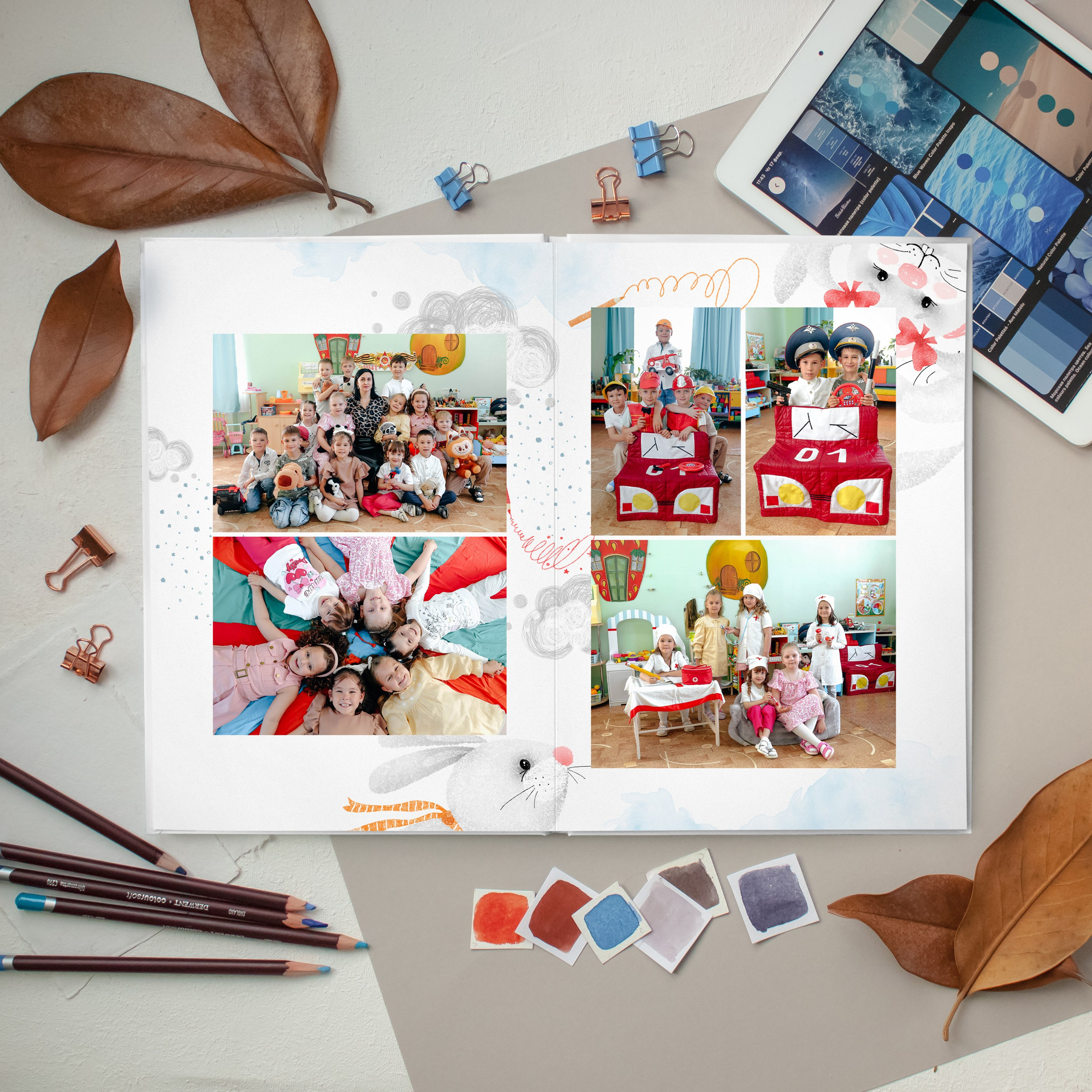 Зайчата. Дизайнер fotokniga_ast