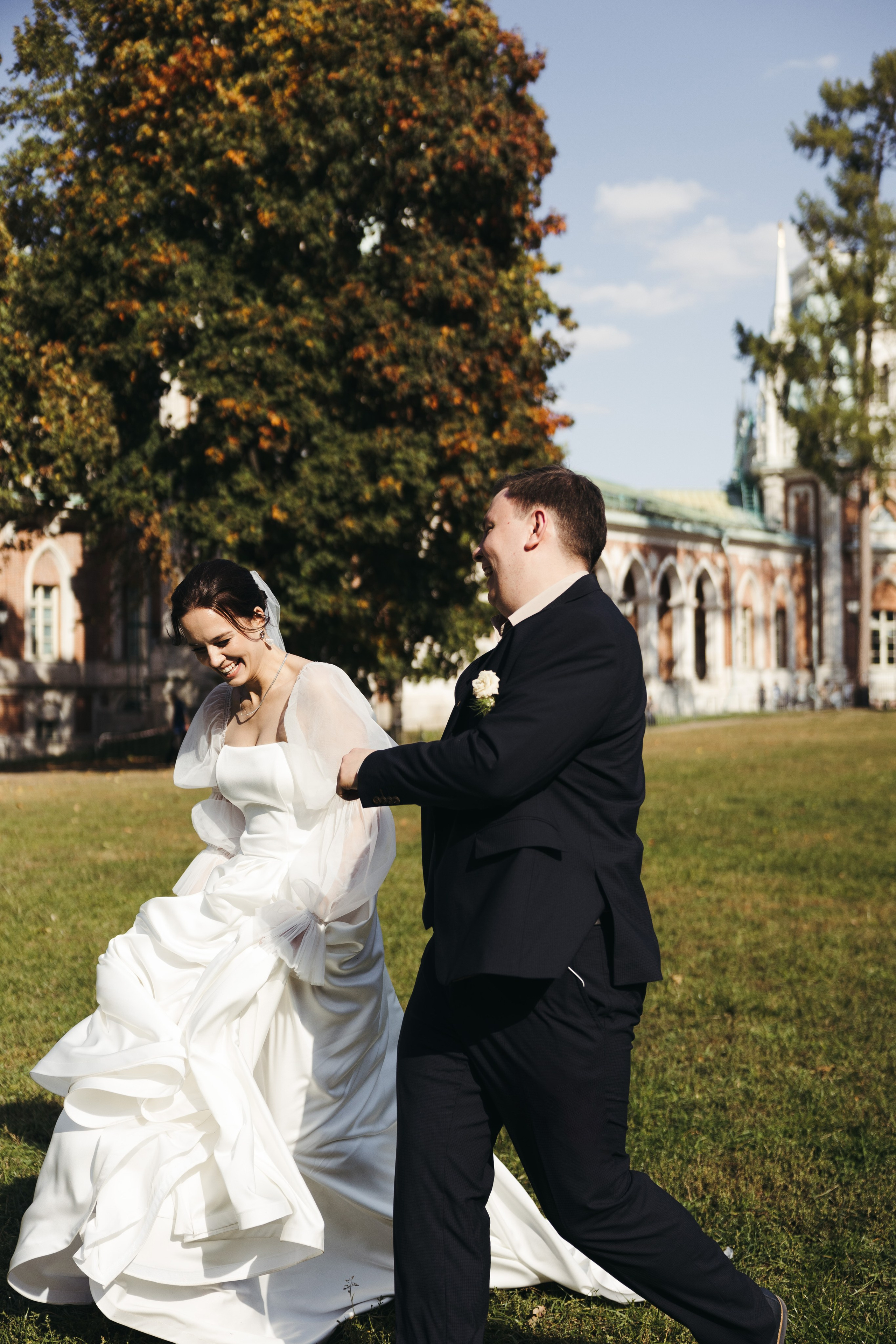 Свадебная фотосессия в парке Царицыно, Банкет в ресторане Пантеон. Свадебный фотограф Москва Анастасия Храмова