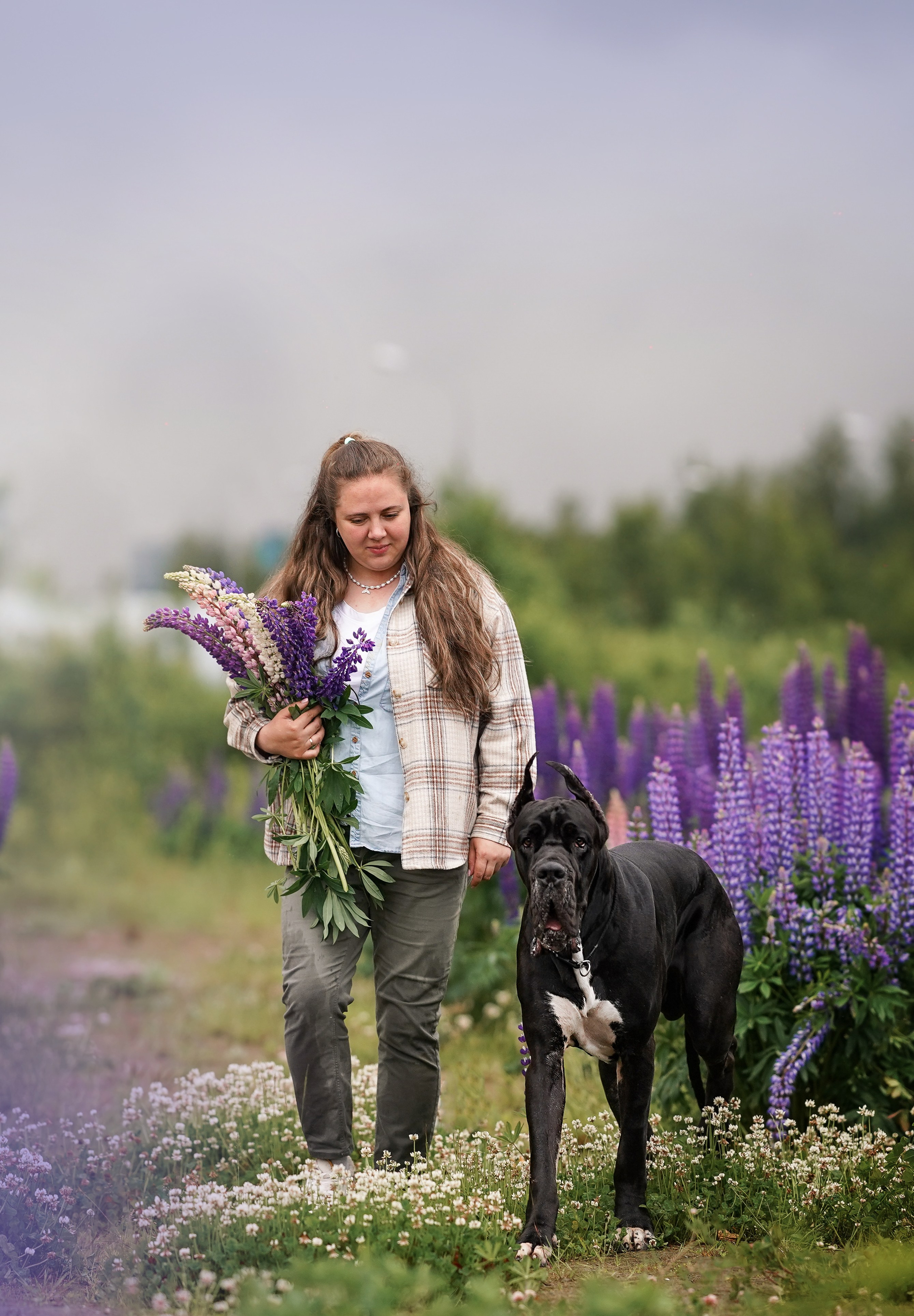 Вика и Трофей люпины. Фотограф-анималист в Санкт-Петербурге Яна Мартынова