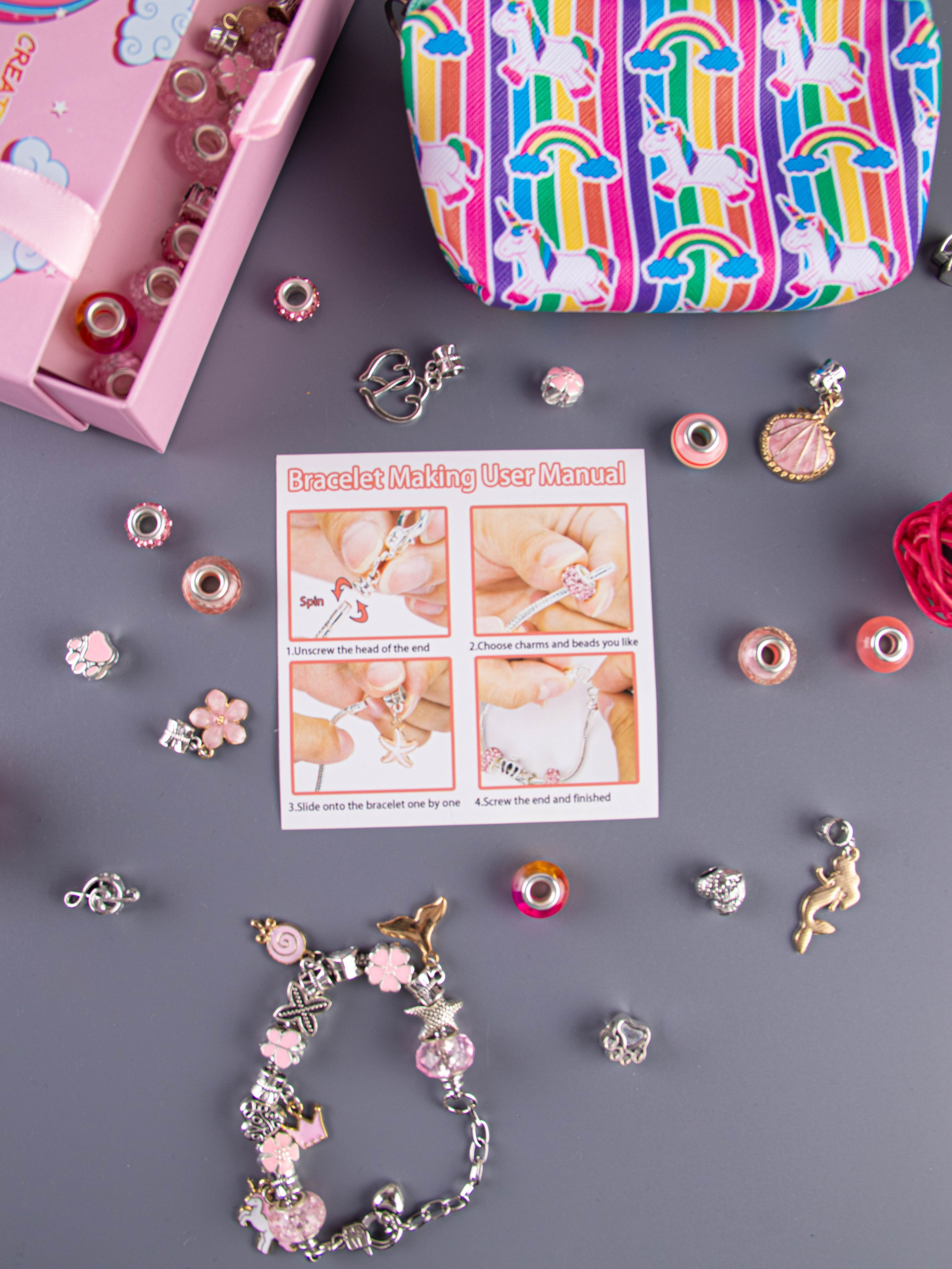 Наборы по созданию браслетов (розовый). «Матрица»