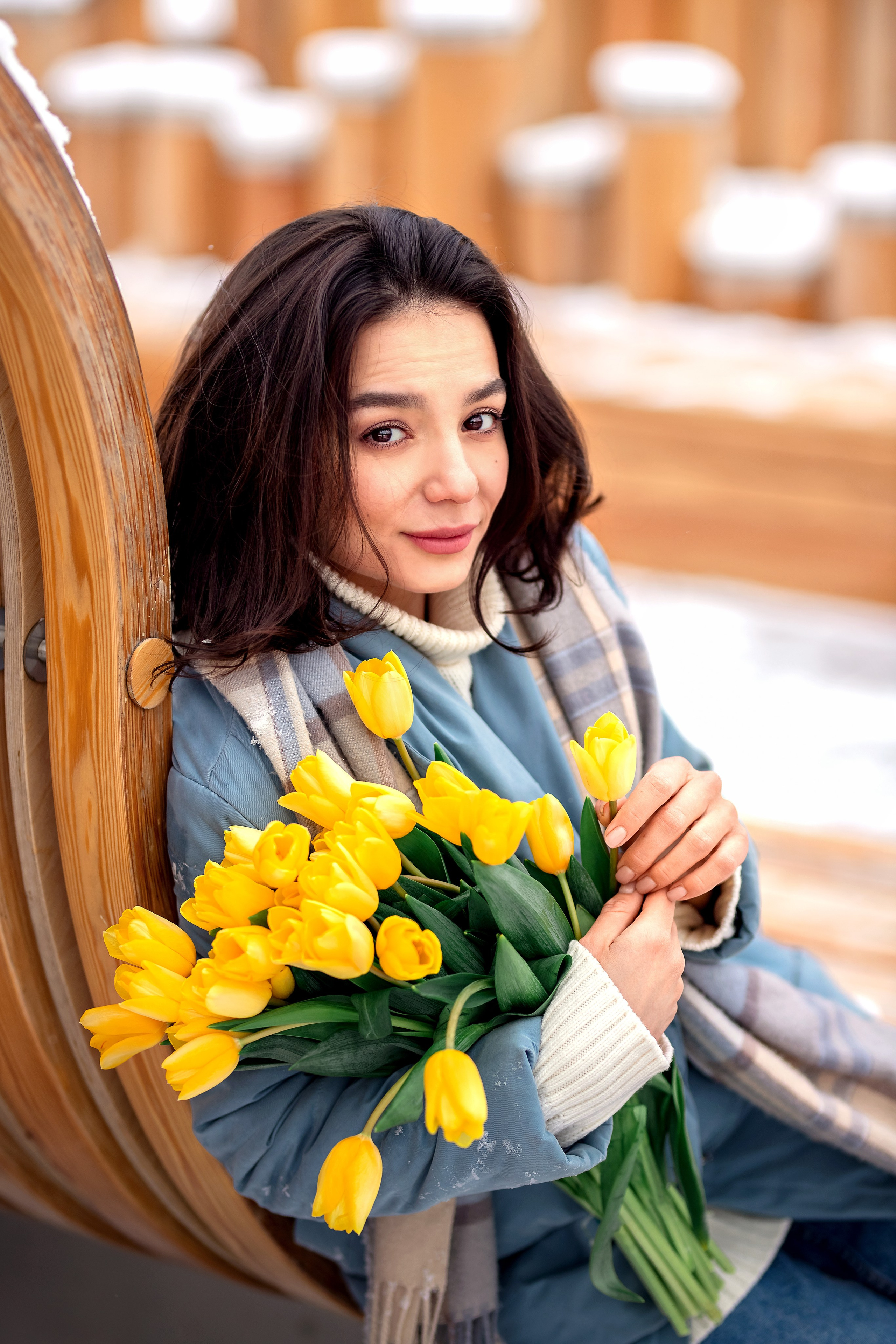 Желтые тюльпаны. Фотограф в Москве. Женские фотосессии, love-story, контент