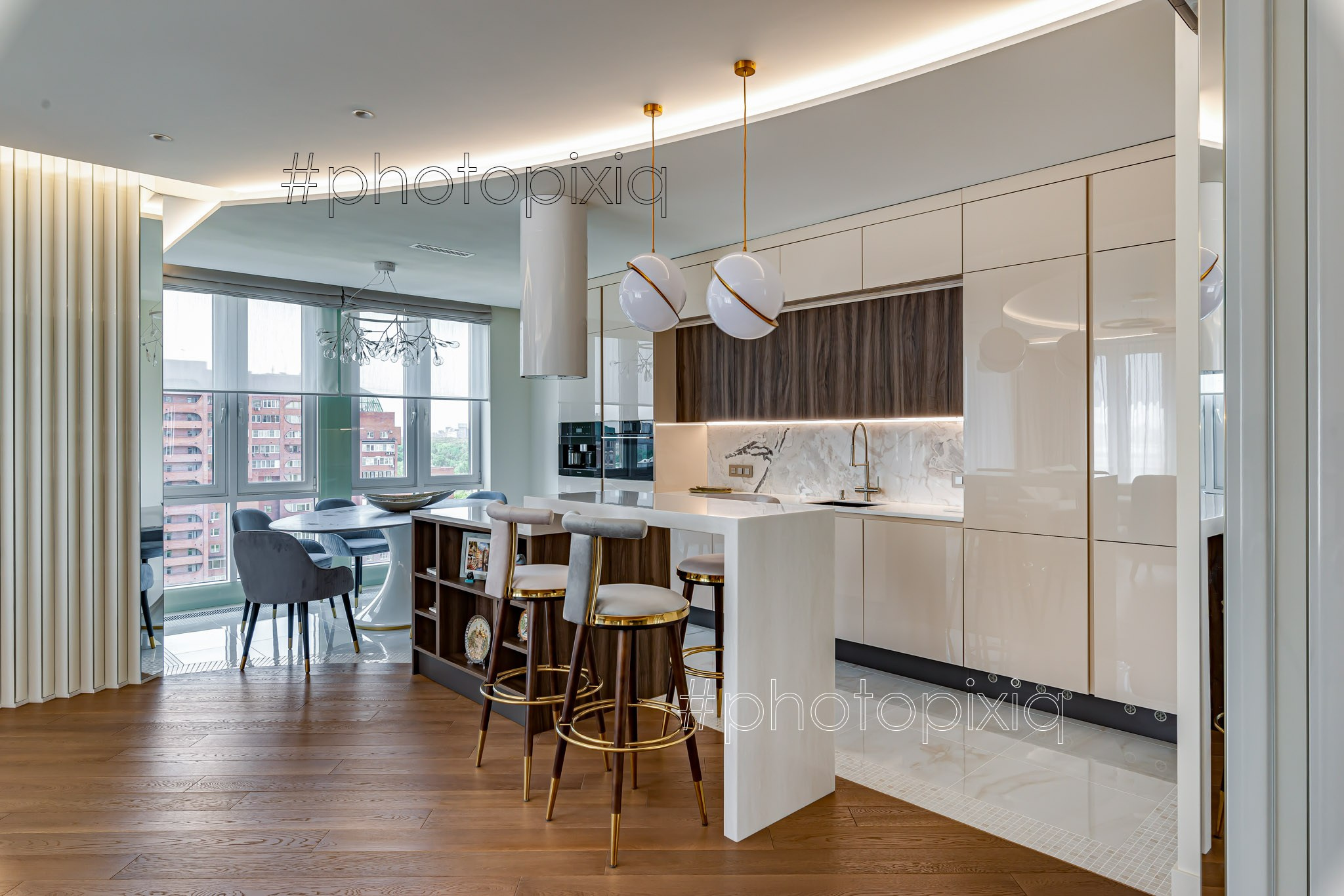 Фотосъёмка квартиры на Краснобогатырской для дизайн студии Авкубе. Интерьерная съёмка и виртуальные туры — Интерьерный фотограф Кузнецов Сергей (photopixiq)