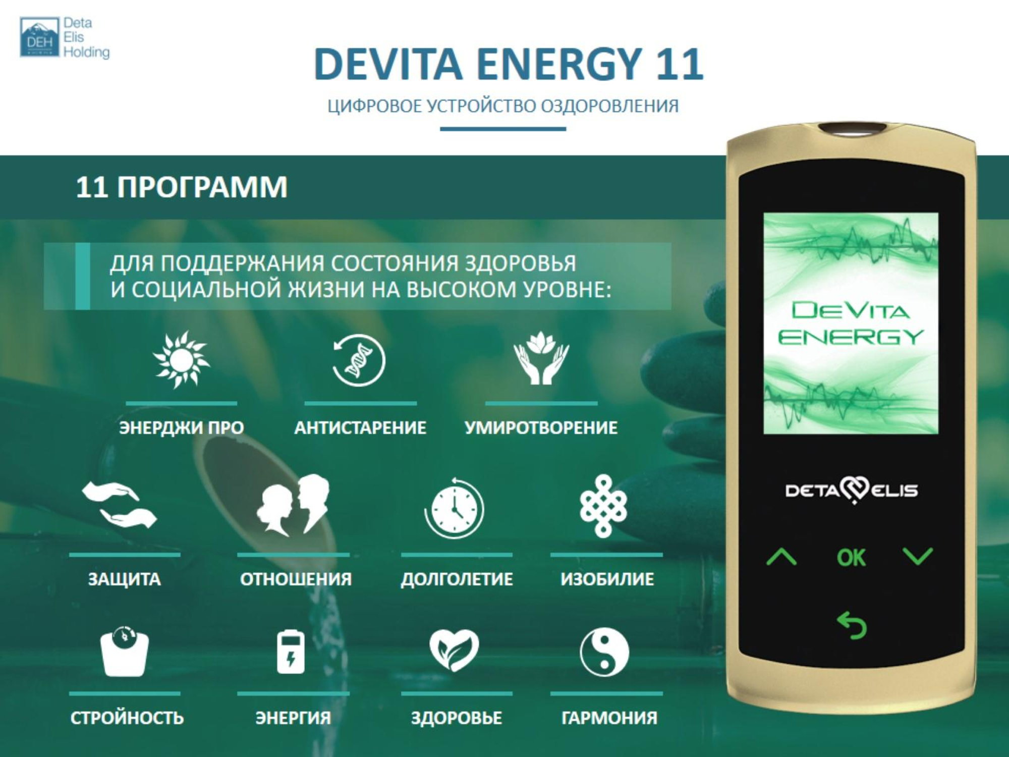 ДеВита Энерджи 11 Снимает стресс, активизирует жизненные ресурсы человека и выстраивает энергетический баланс организма  г.Зеленоград