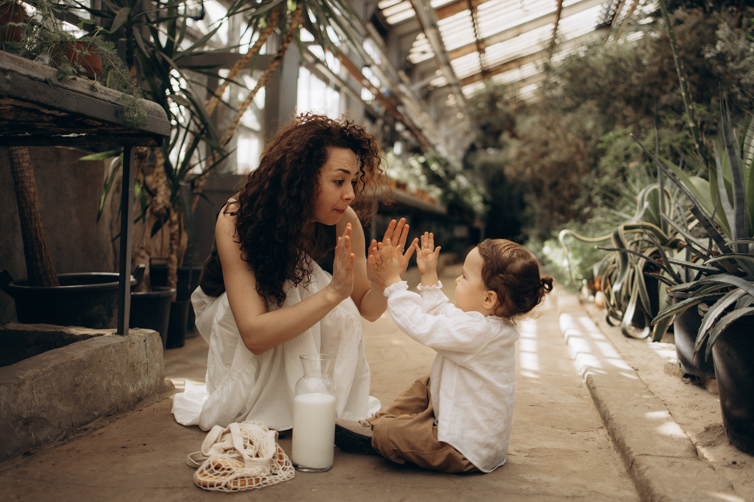 Прогулка по оранжерее. Семейный фотограф в Москве Ксения Аганина