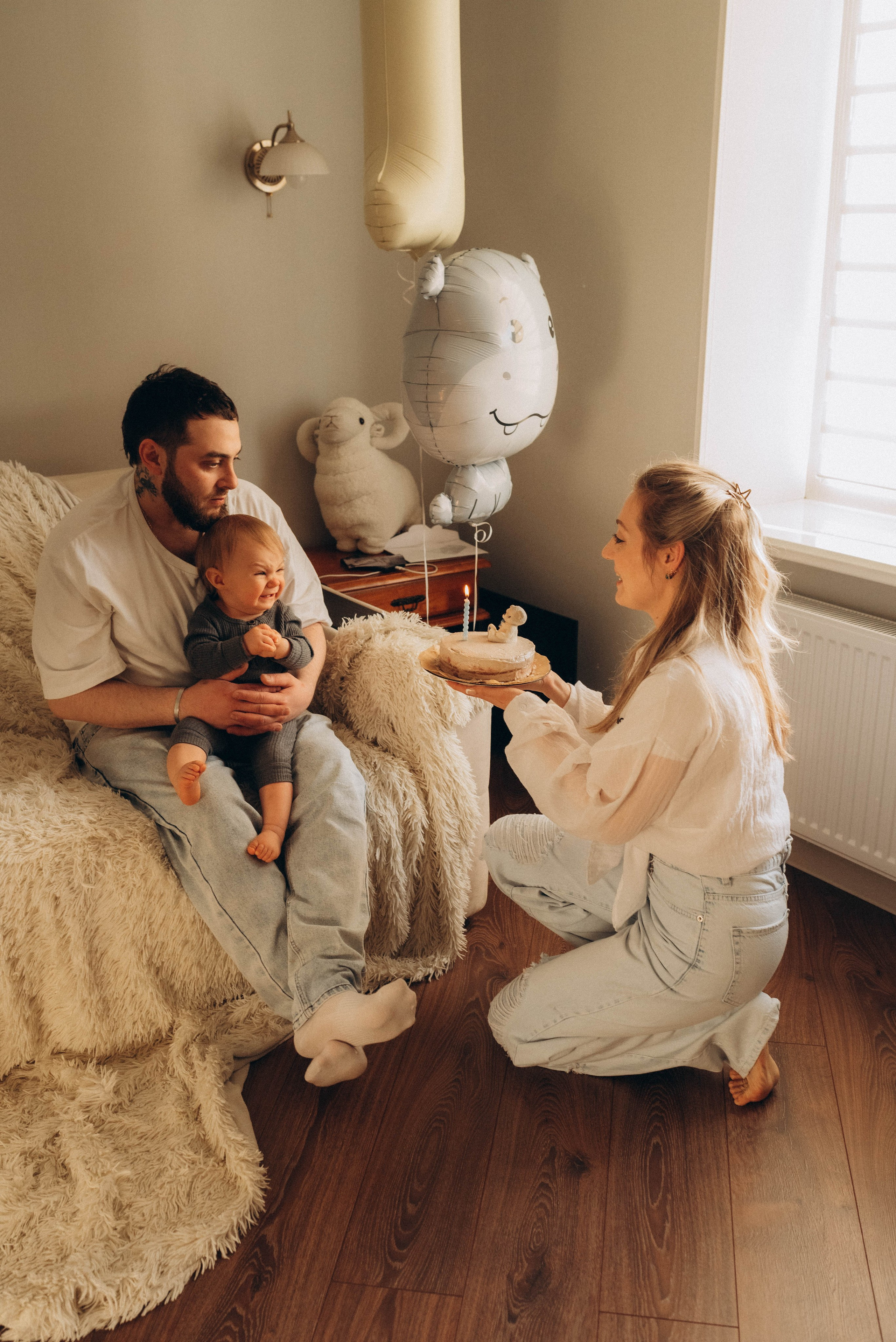 Домашняя фотосессия ко дню рождения малыша. Семейный фотограф в Железнодорожном Масаева Елена