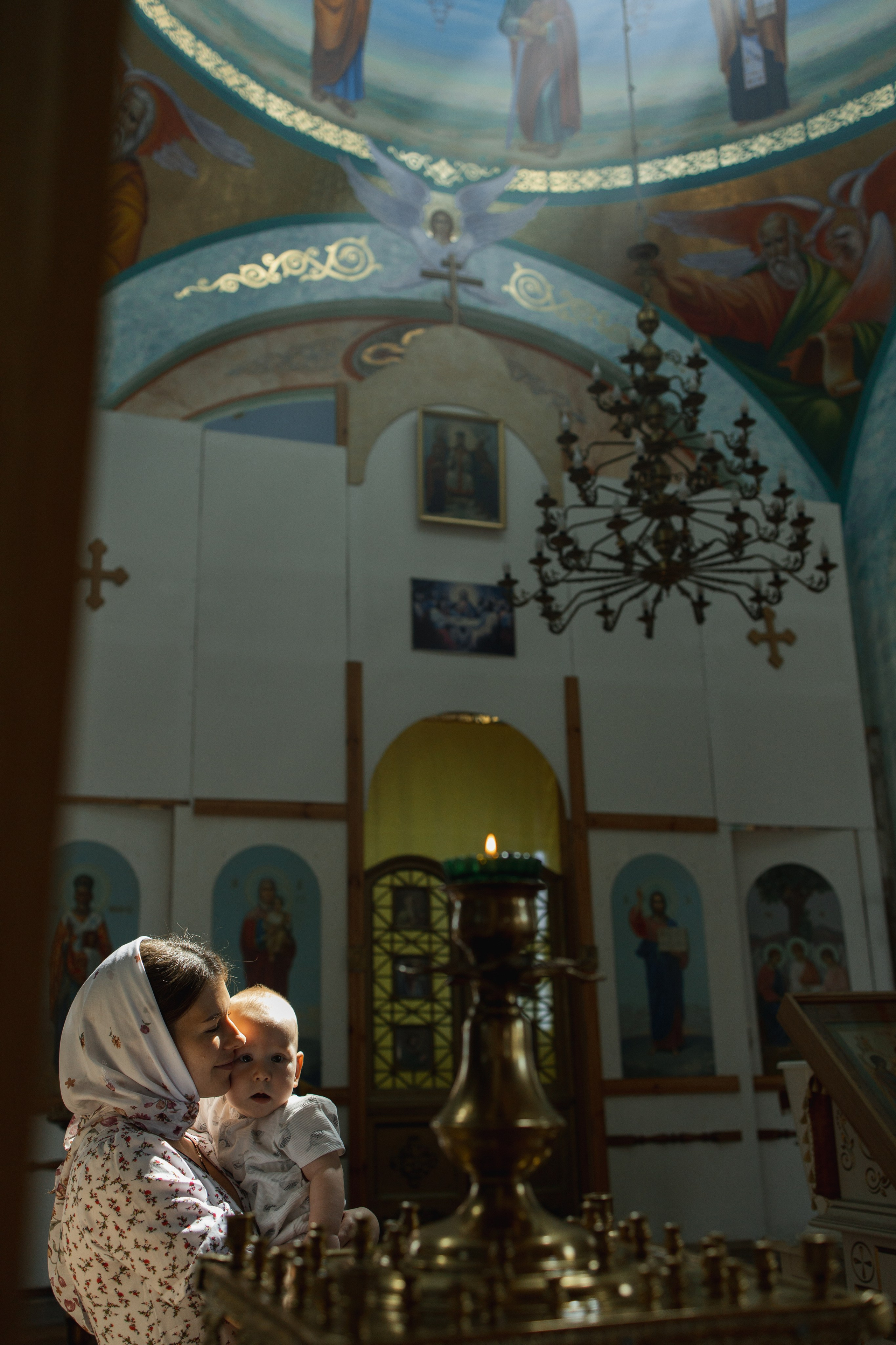 Крещение Даниила в Церкви Троицы Живоначальной. Свадебный и семейный фотограф Ольга Разрядова