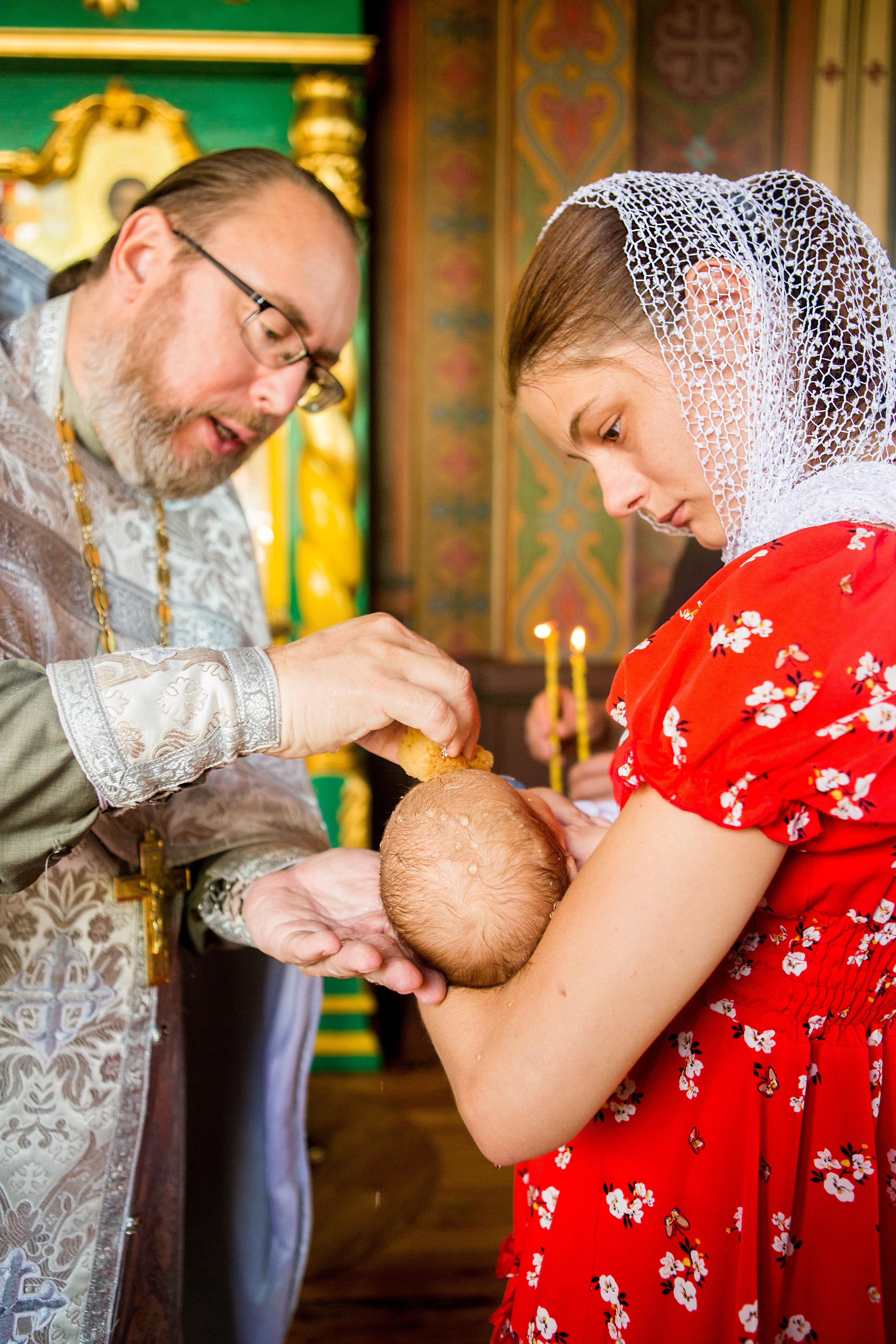 Крещение Надежды. Свято-Троицкий собор. Свадебный семейный и детский фотограф в Краснодаре Карина Федоровская