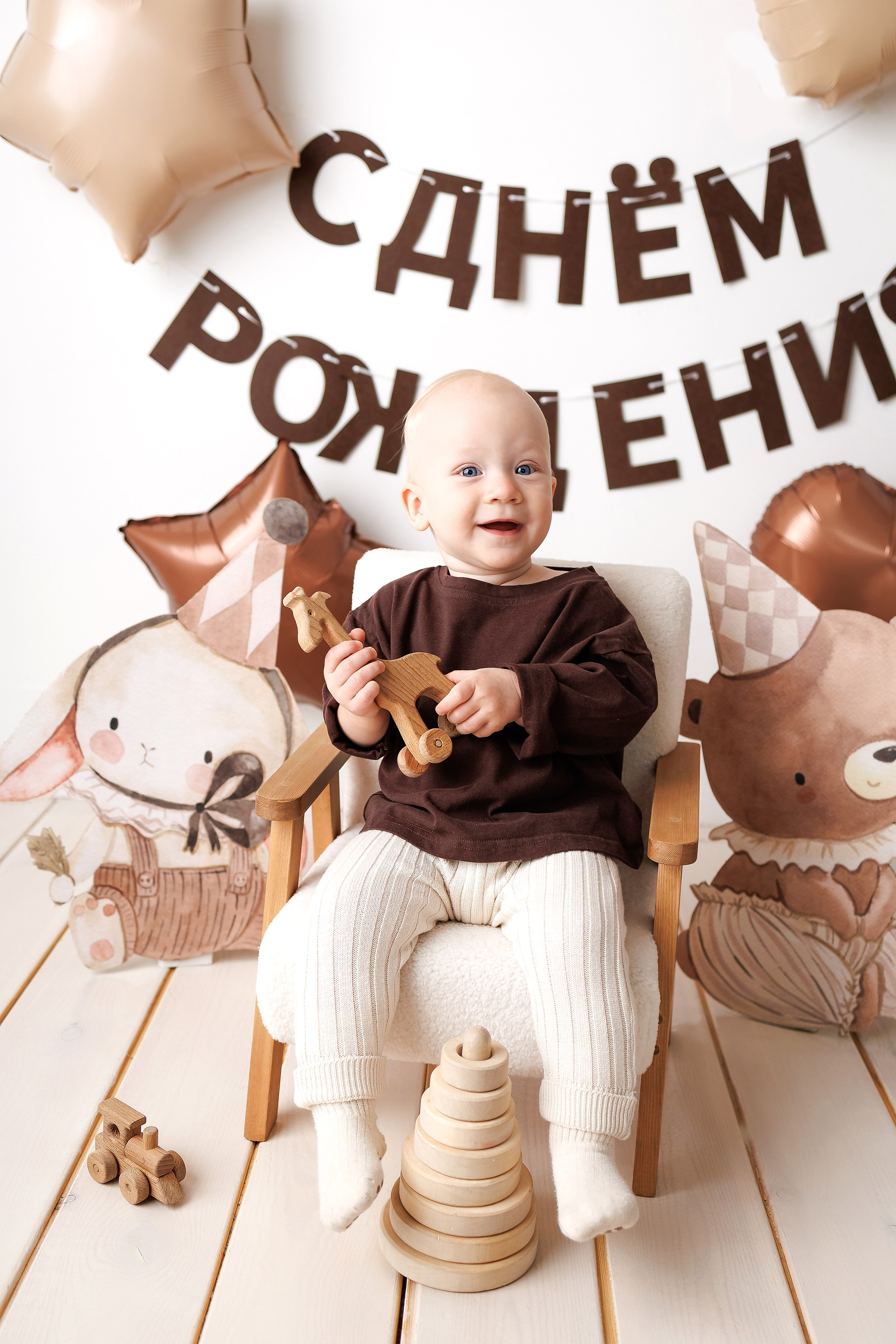 Мишеньке 1 годик. Фотограф новорожденный малышей Новосибирск