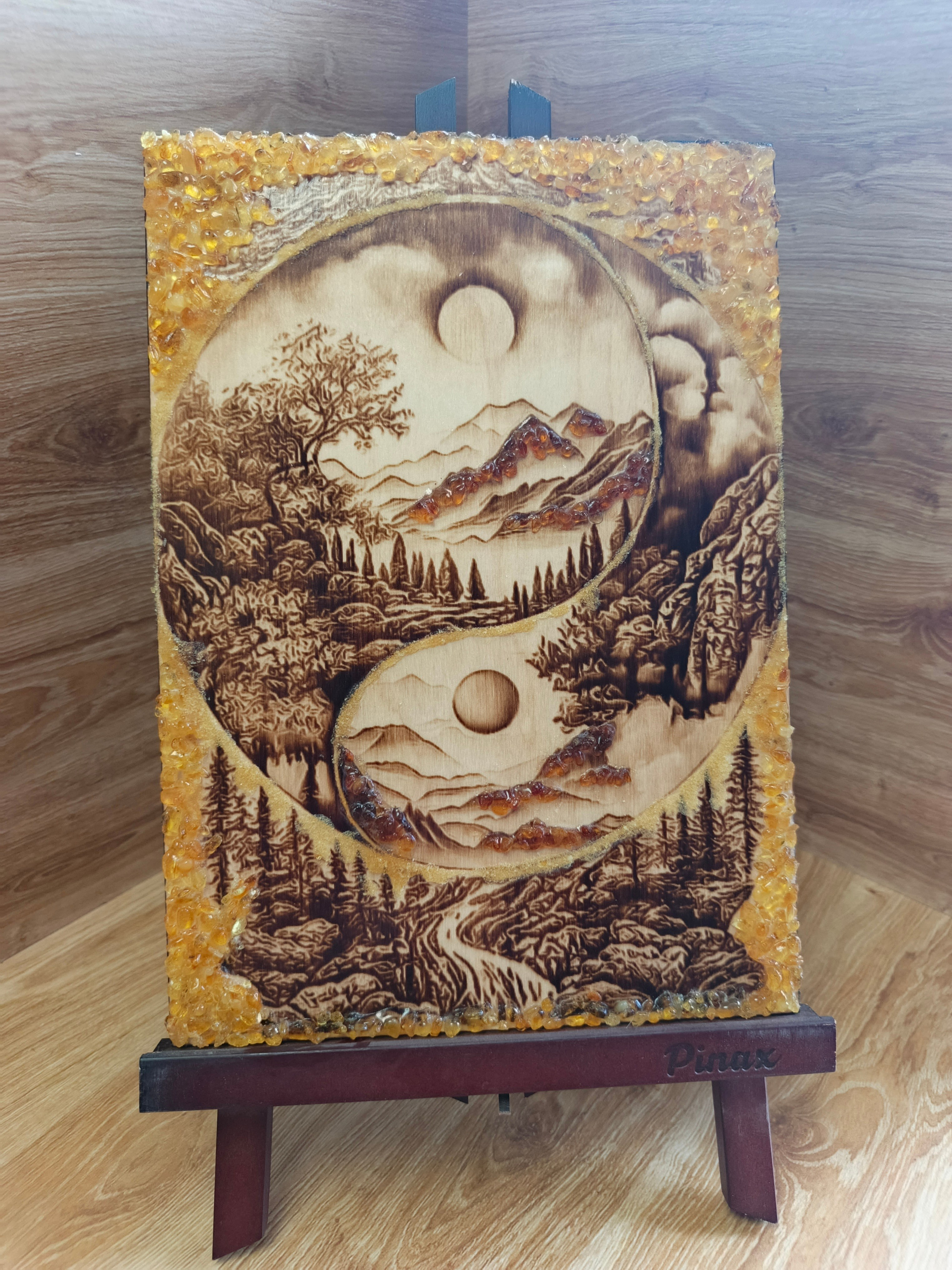 КАРТИНЫ С ЯНТАРЁМ. Выжигания картин и портретов по фото