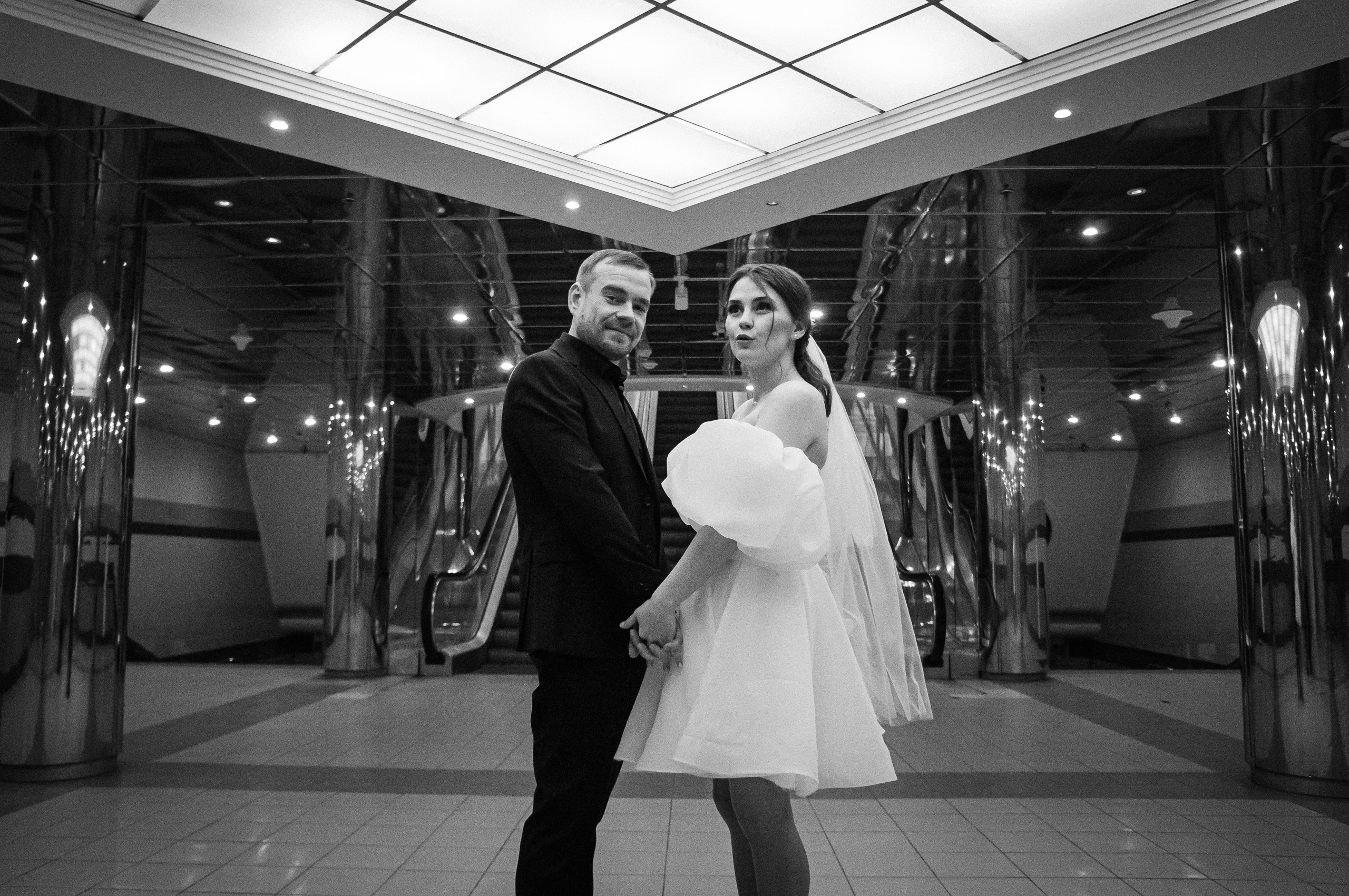 мост Багратион фотопрогулка молодожены пара