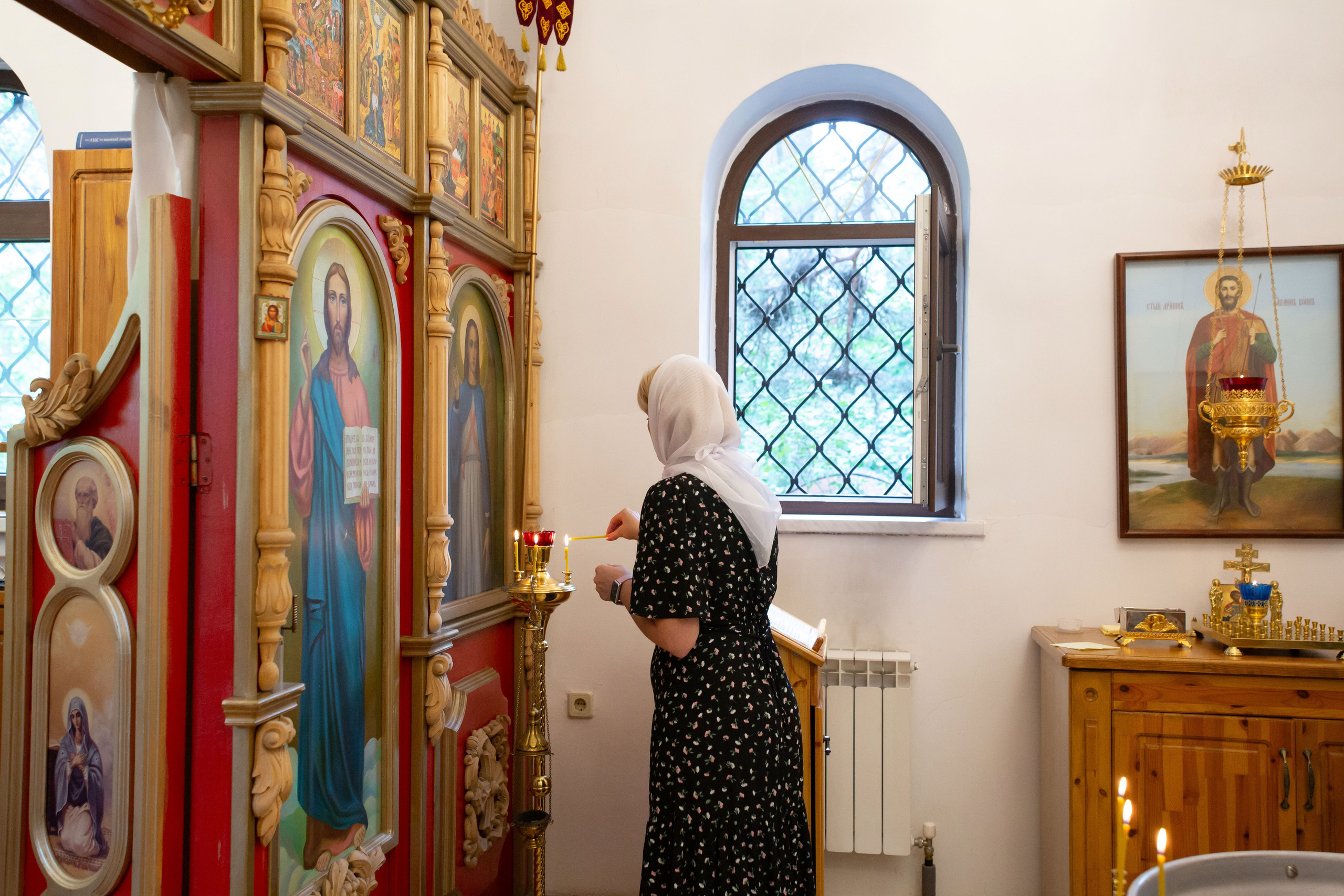 Крещение Веры. Храм преподобного Саввы Сторожевского. Семейный и детский фотограф Анна Петракова