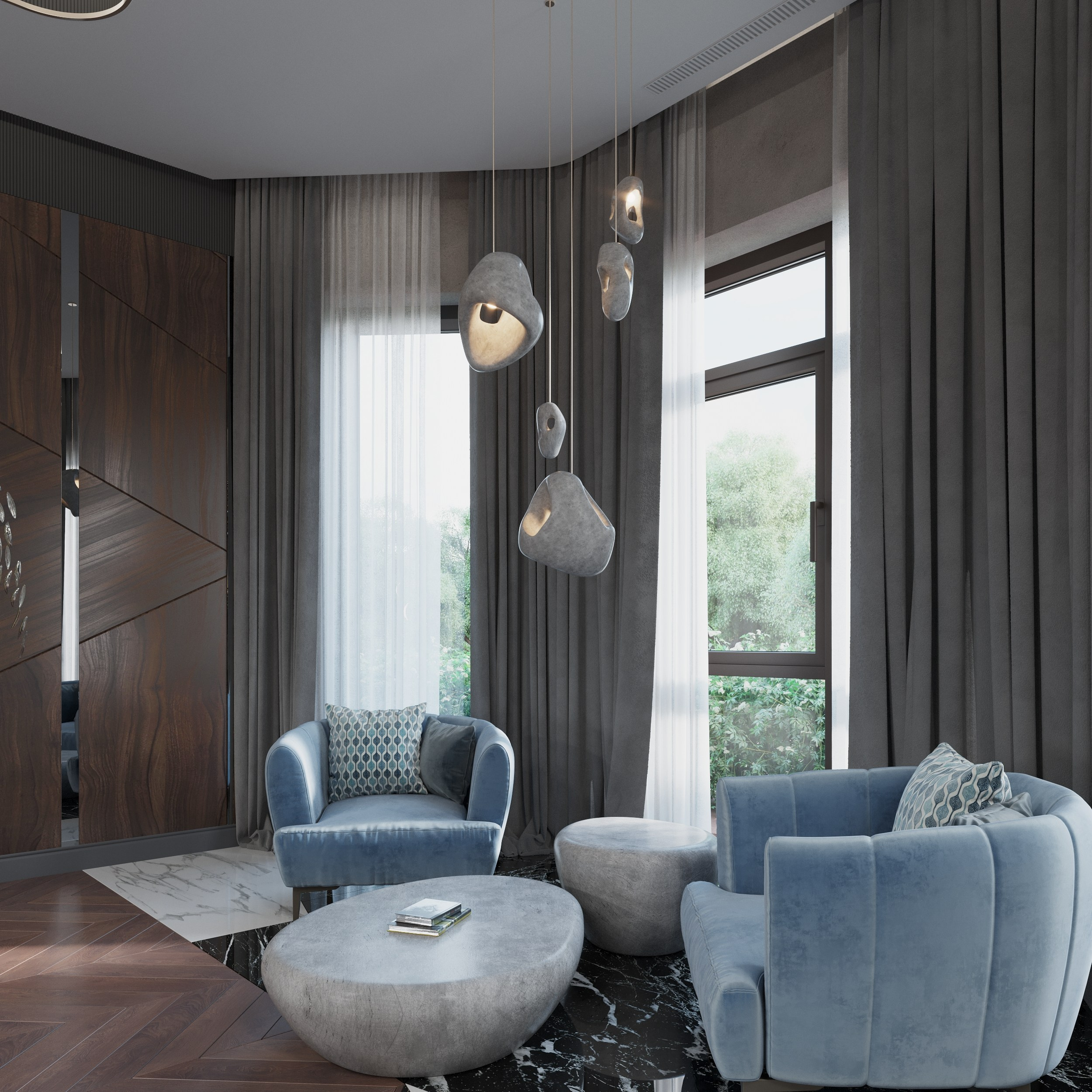 Дом в Новотиторовской — визуализация роскошного особняка. 3Д Визуализация Интерьера и Архитектуры