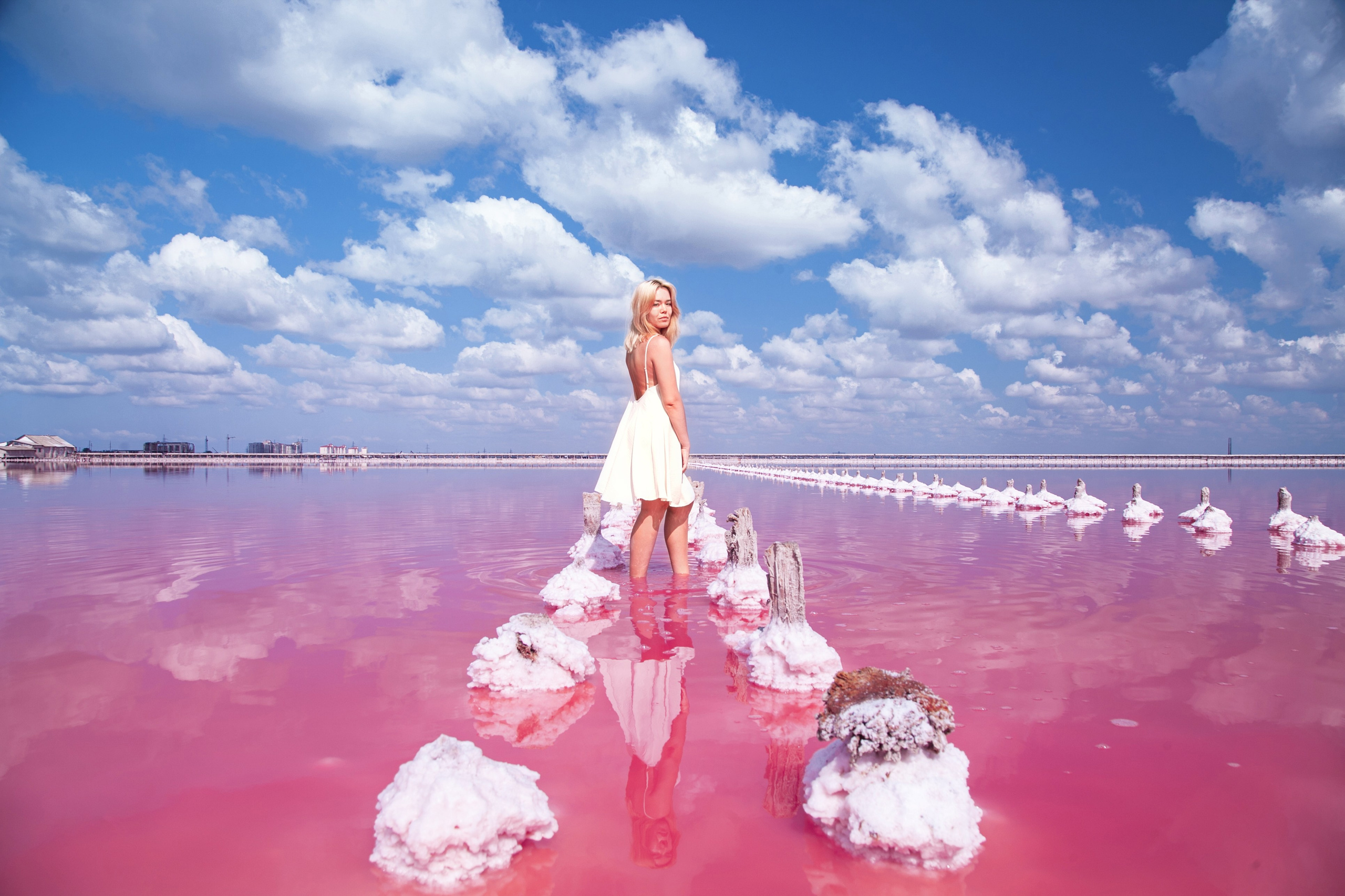 РОЗОВОЕ ОЗЕРО САСЫК СИВАШ. Фотограф в Крыму