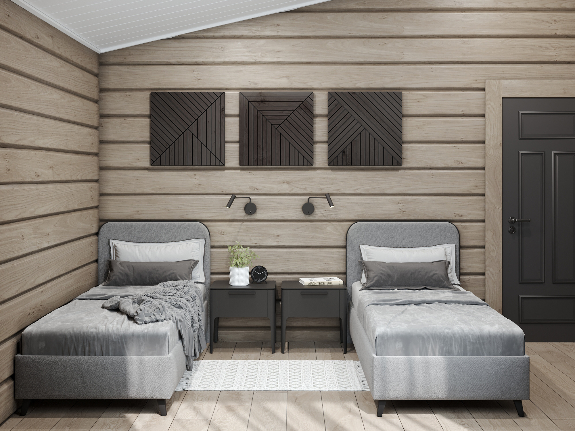 Гостевой домик (35 кв. м.). Дизайн интерьера в Санкт-Петурберге и Москве. Ксения Паршикова