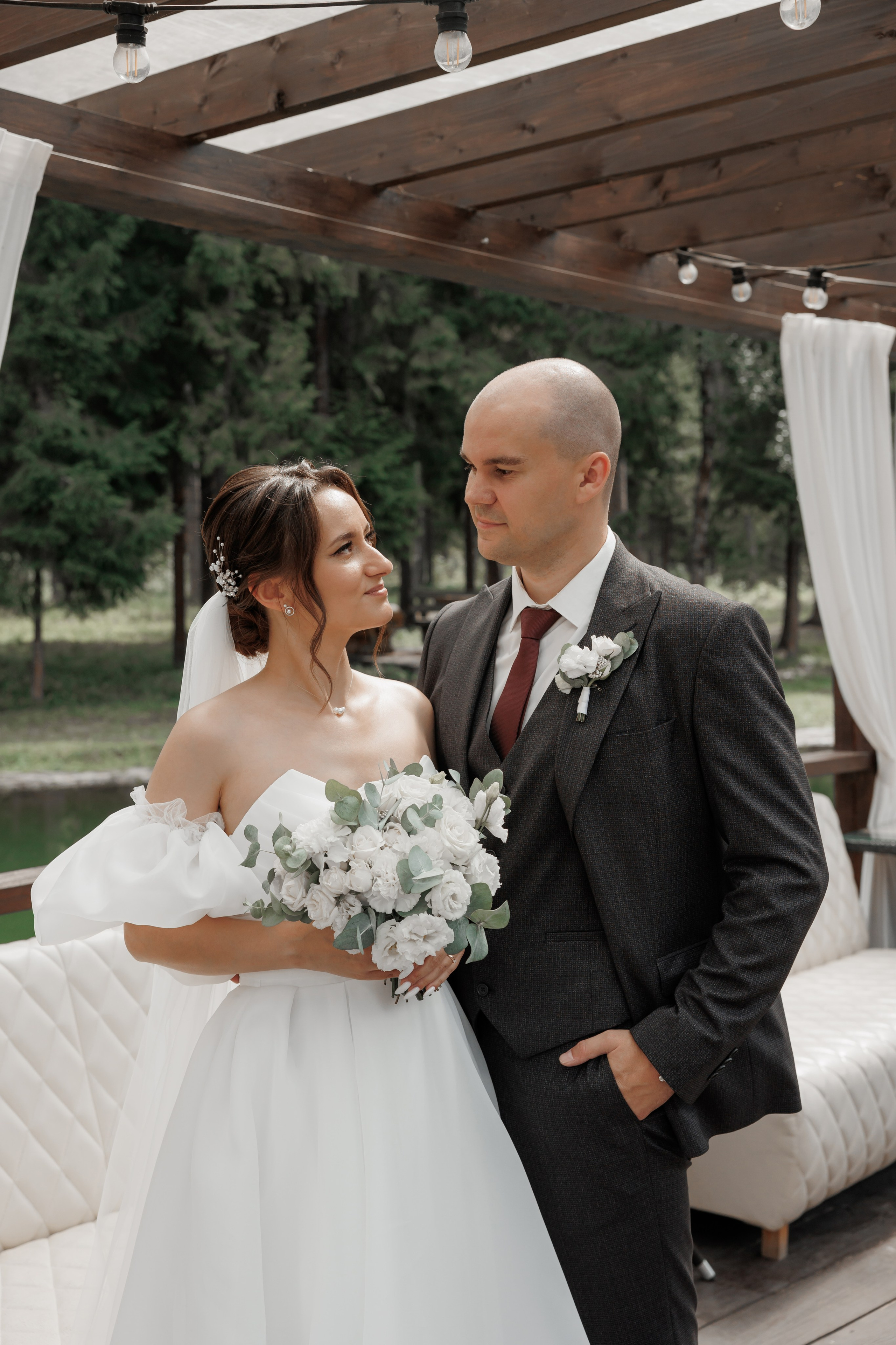 Полина и Дмитрий, загородный клуб «Барин», ЗАГС в г. Пушкино. Свадебный и репортажный фотограф (Москва, Королев и другие)