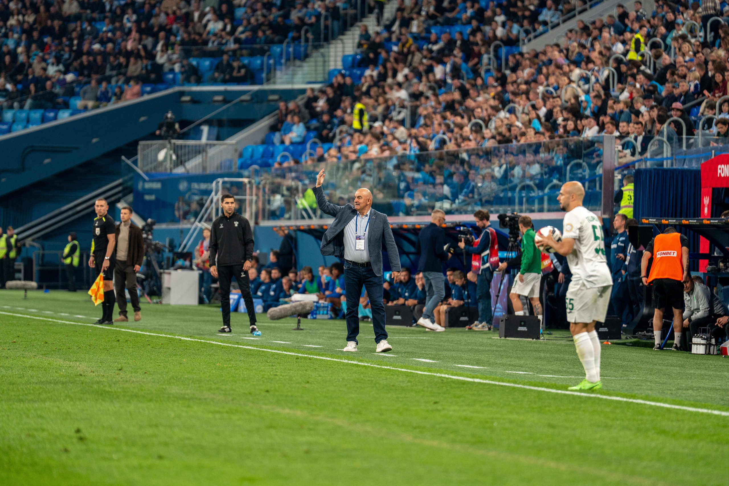 Матч Зенит–Ахмат 2:1 на Газпром Арене, спортивный фотограф СПб