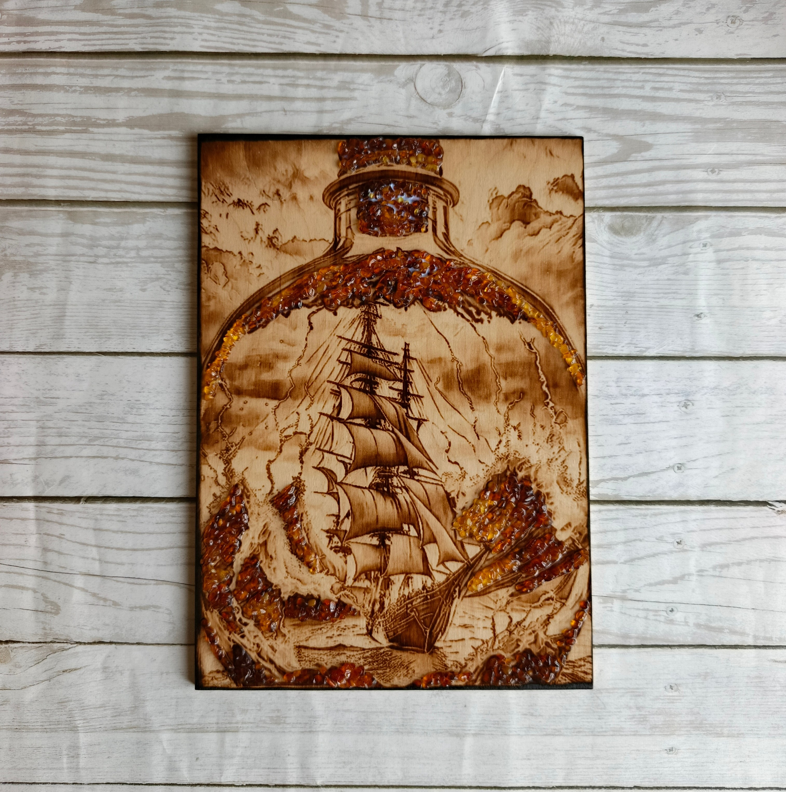 КАРТИНЫ С ЯНТАРЁМ. Выжигания картин и портретов по фото