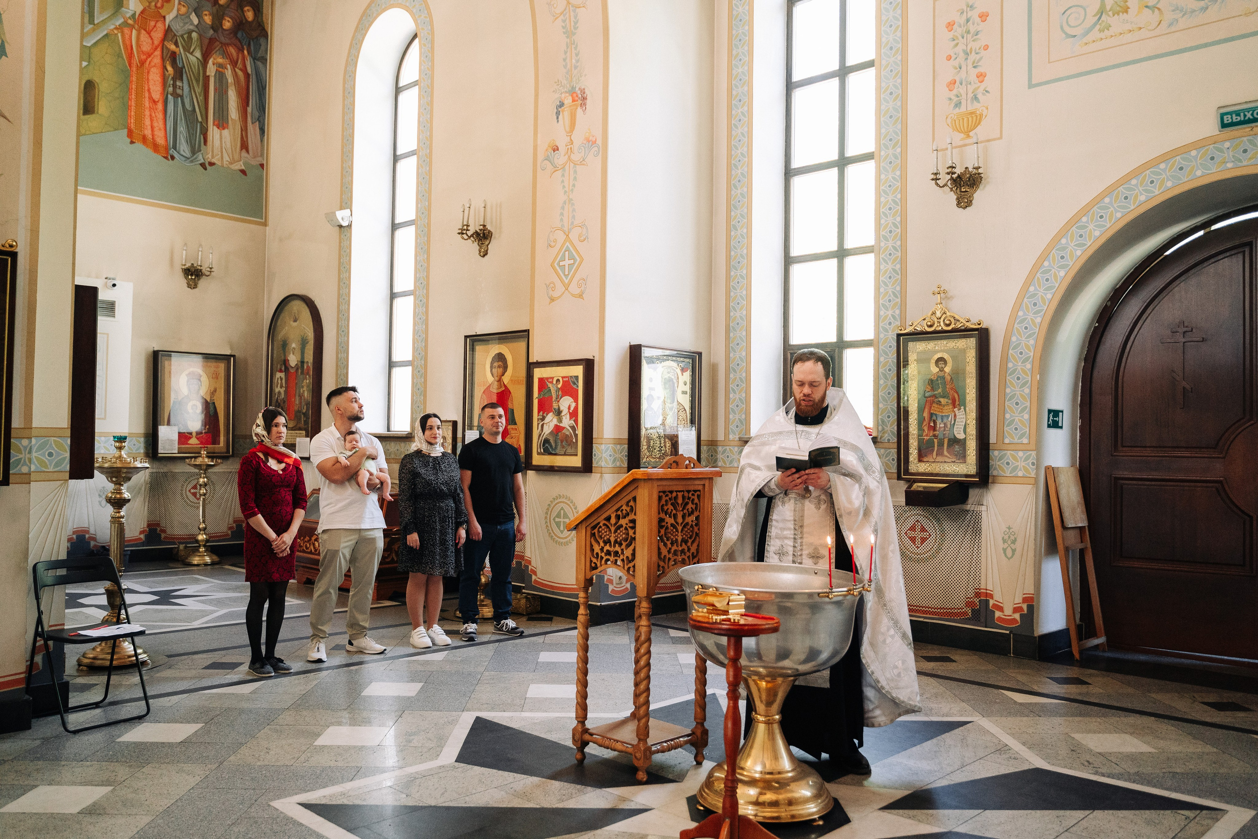 Крещение в Храме Богоявления Господня г. Химки. Свадебный и семейный фотограф в Москве и МО Геннадий Туманцев