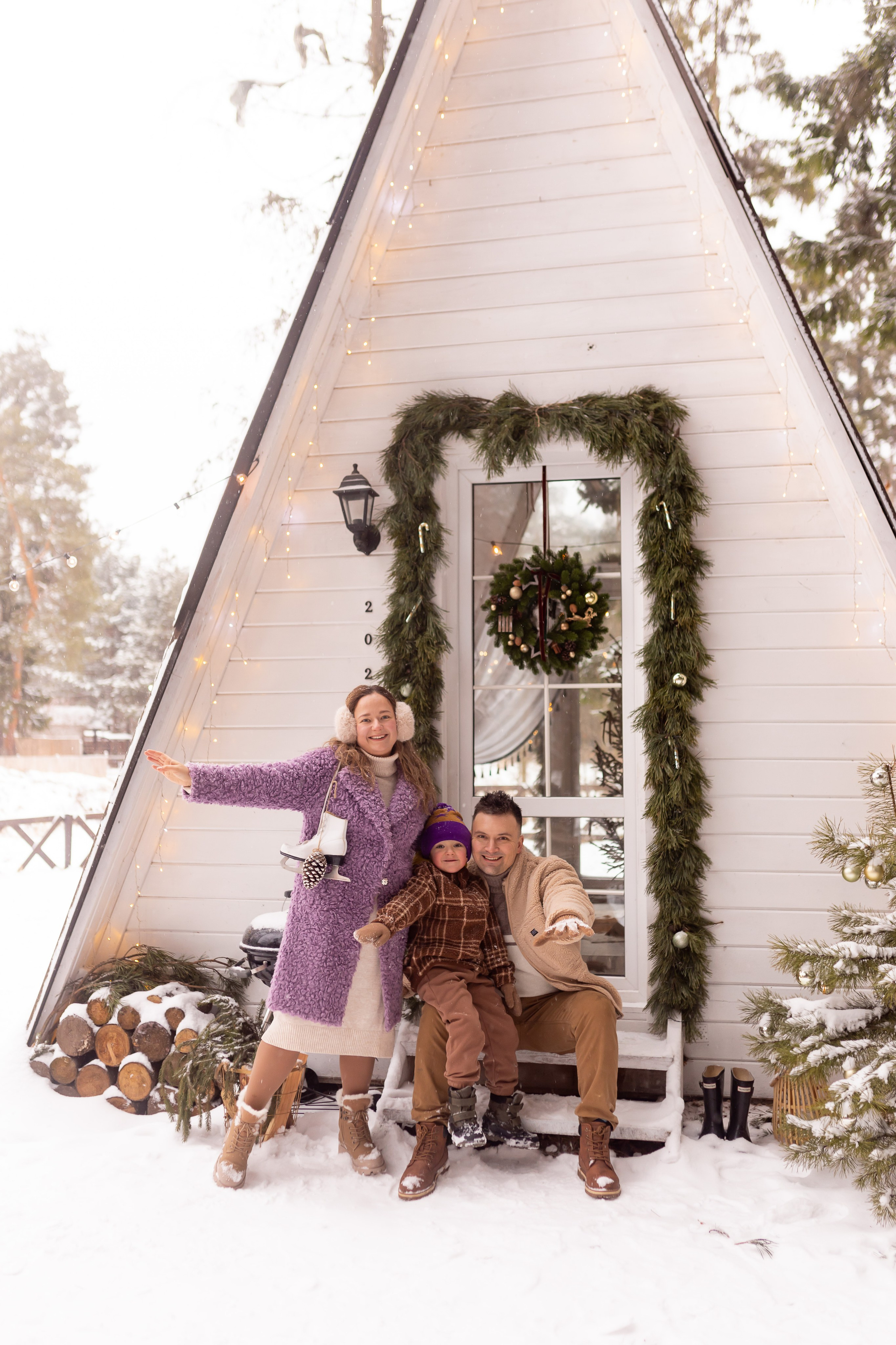 Первый снег в Декабре 2024. Семейный и детский фотограф в городе Подолск МО Крылова Ирина