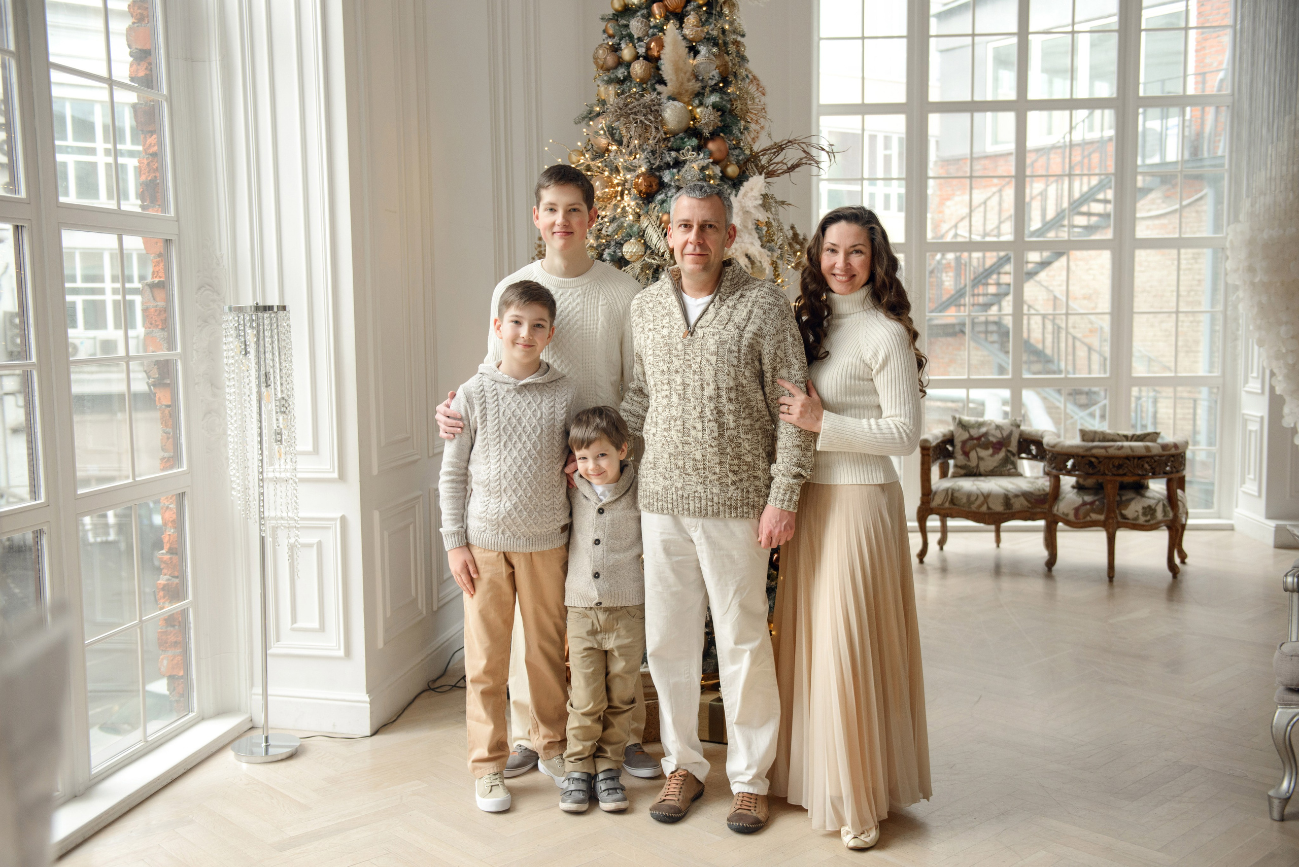 Family , Studio photo shoot at Christmas time
