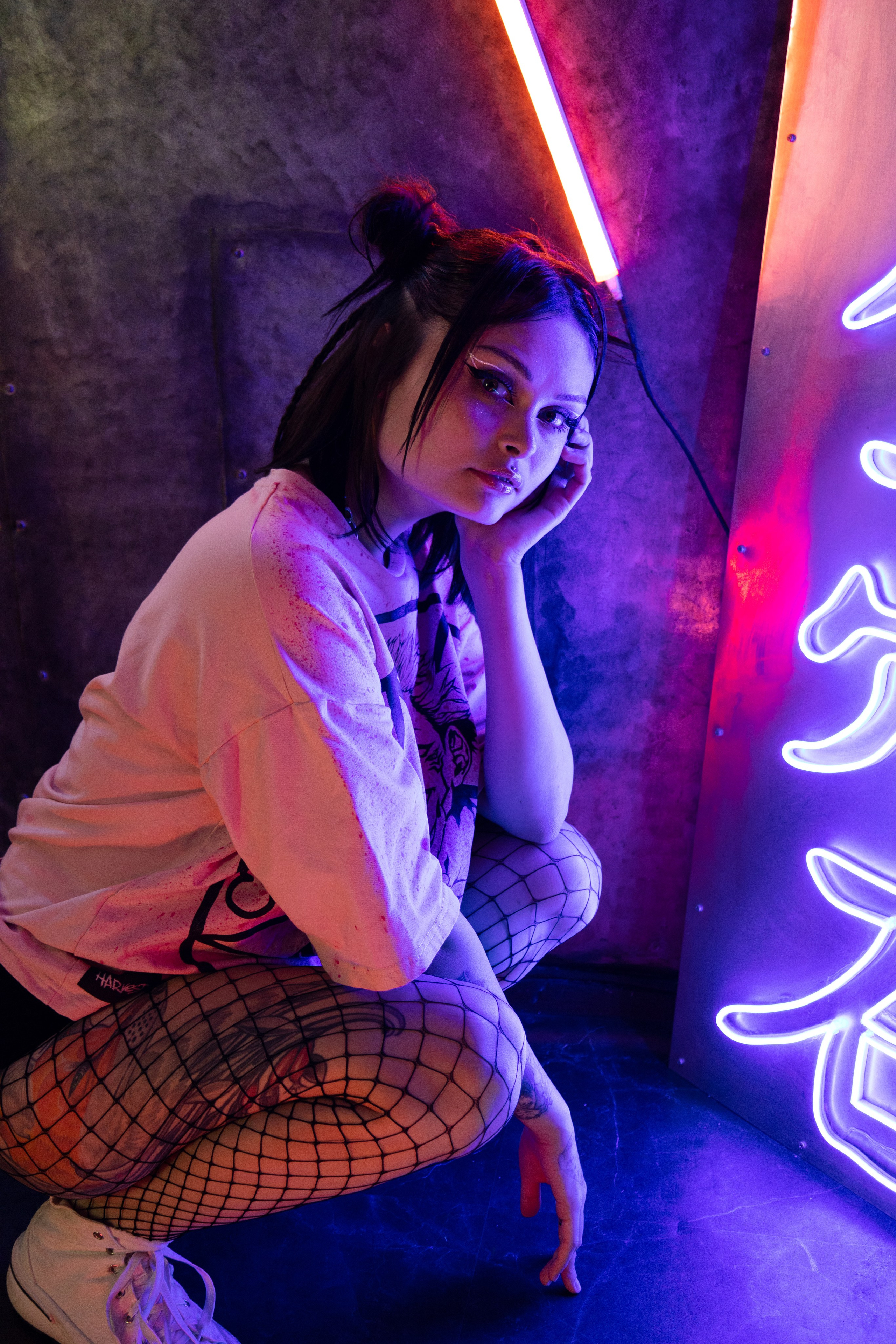 Для Насти | неон 💖. Портретный фотограф в Новосибирске
