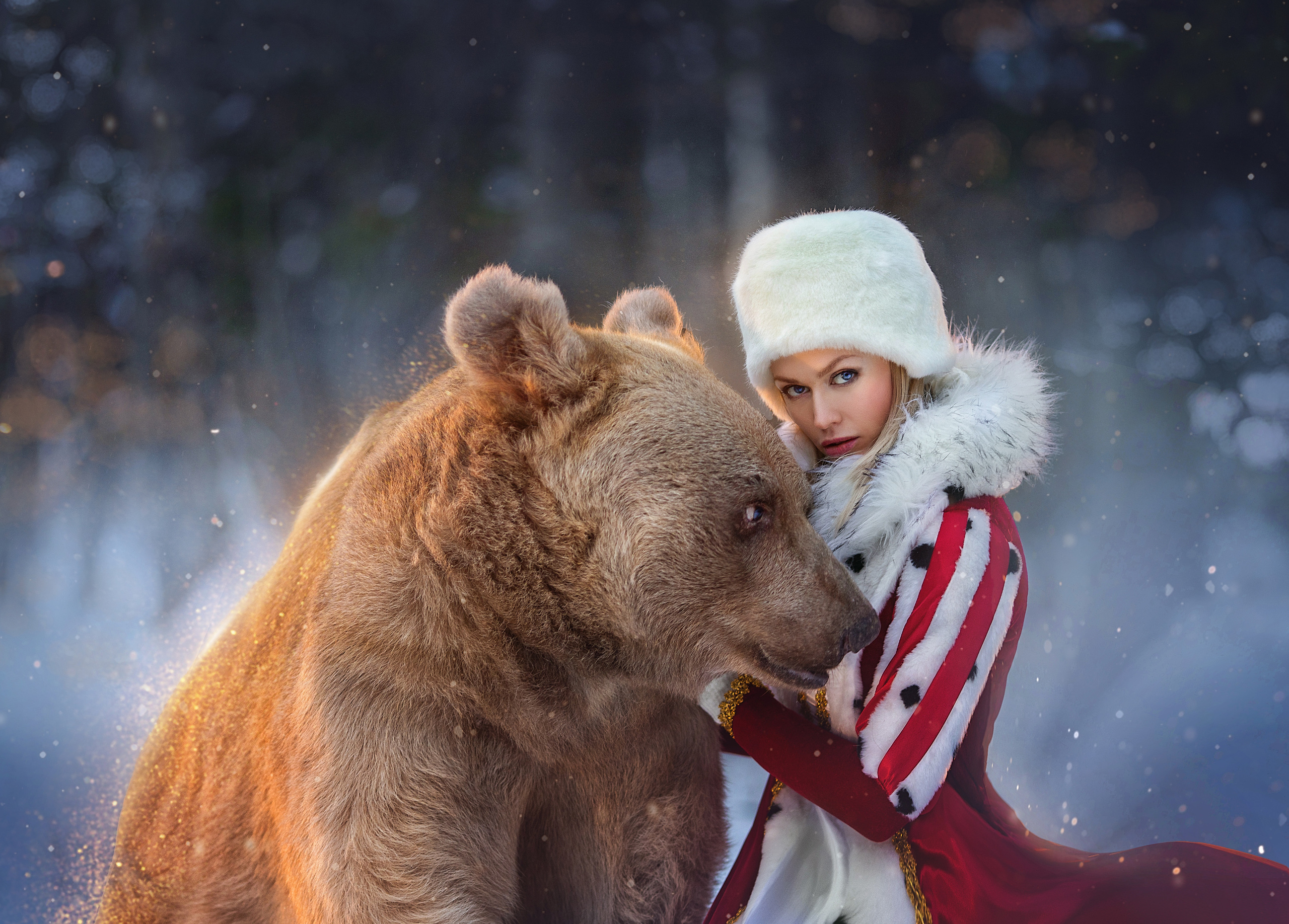 Фотосессия с медведем, съемка с медведем, сказочная Фотосессия, детский фотограф