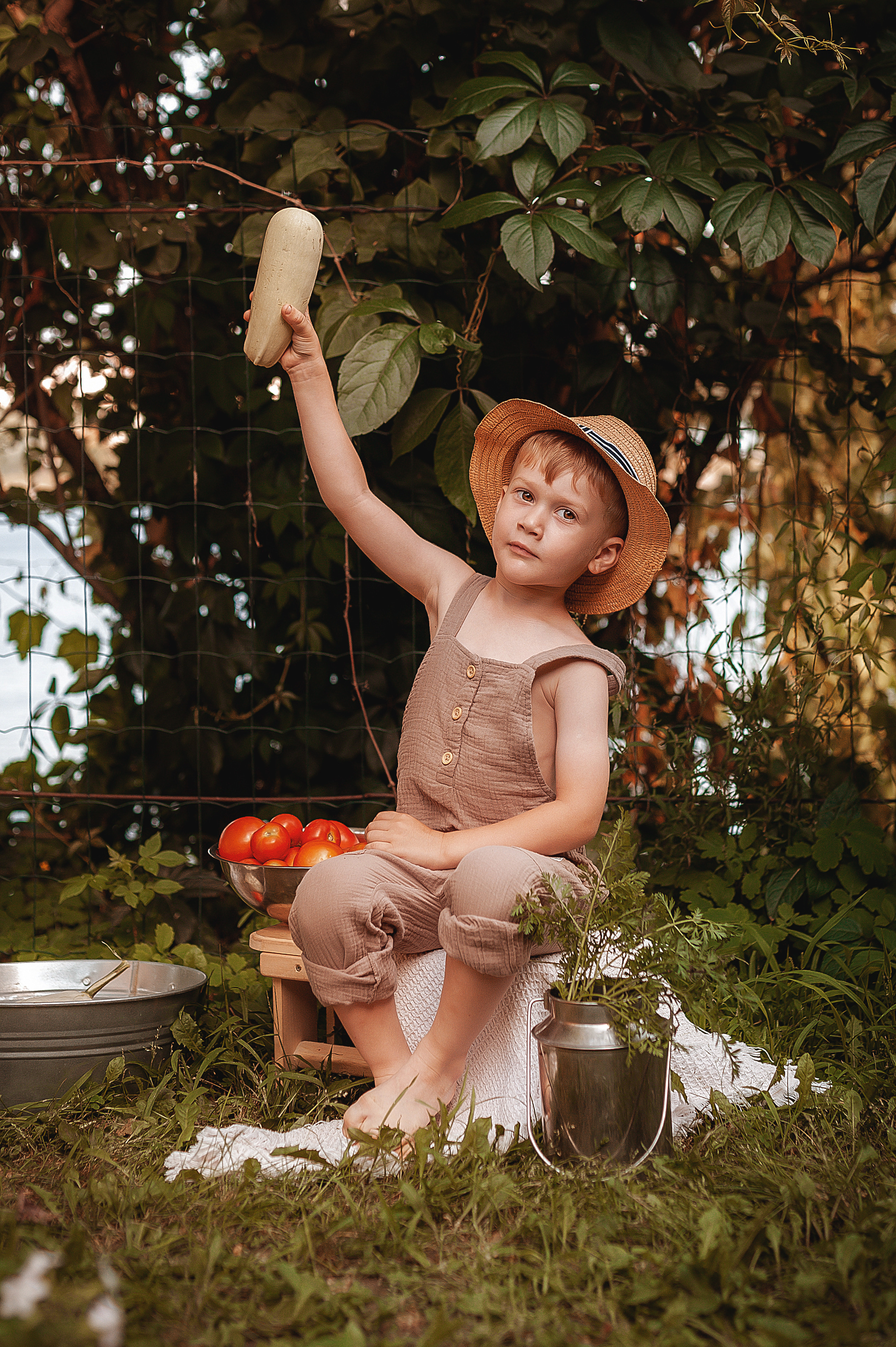Юный огородник. Семейный, детский фотограф в Воронеже Анна Никитина