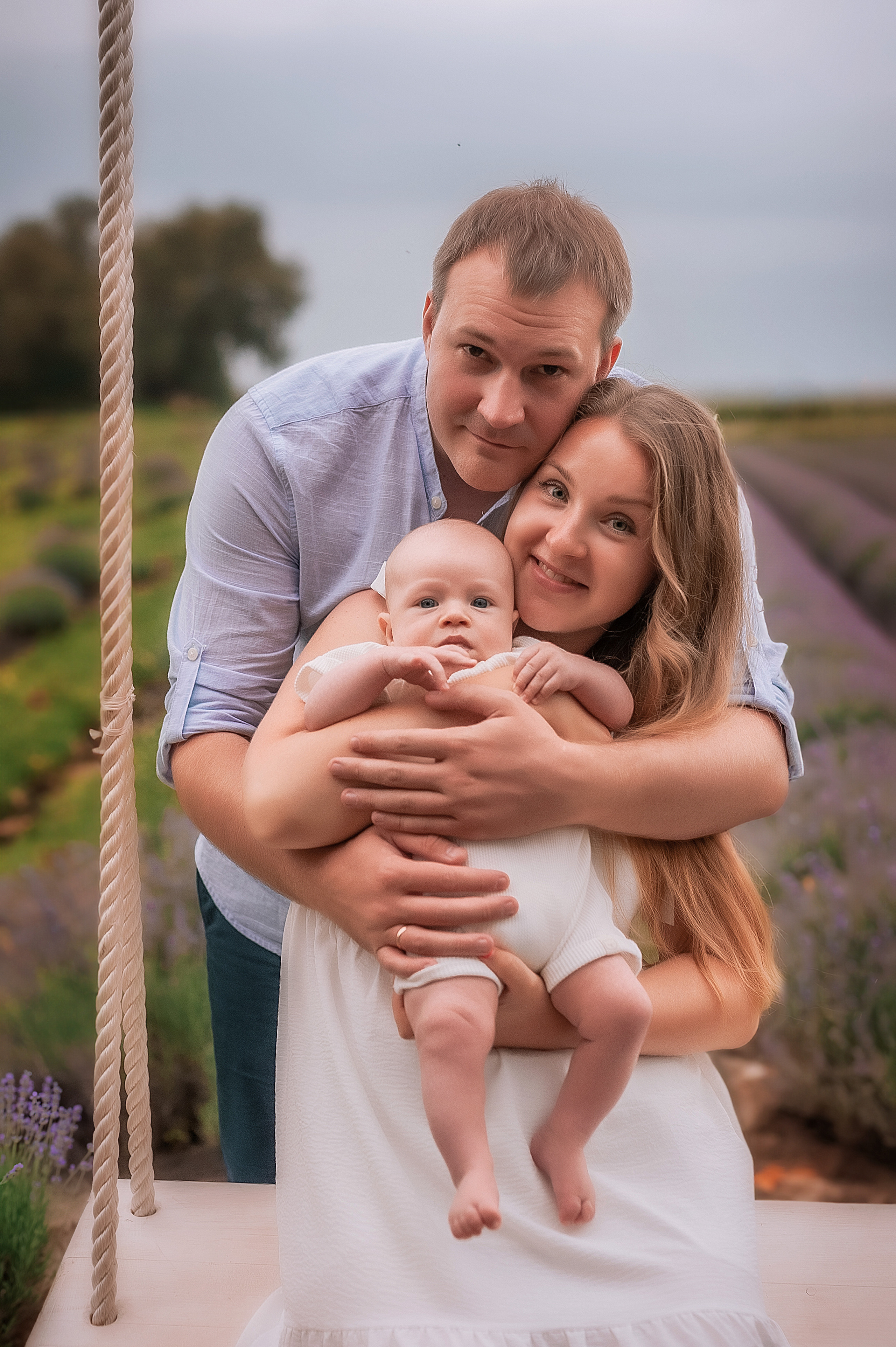 Семейная фотосессия в лавандовом поле. Семейный, детский фотограф в Воронеже Анна Никитина
