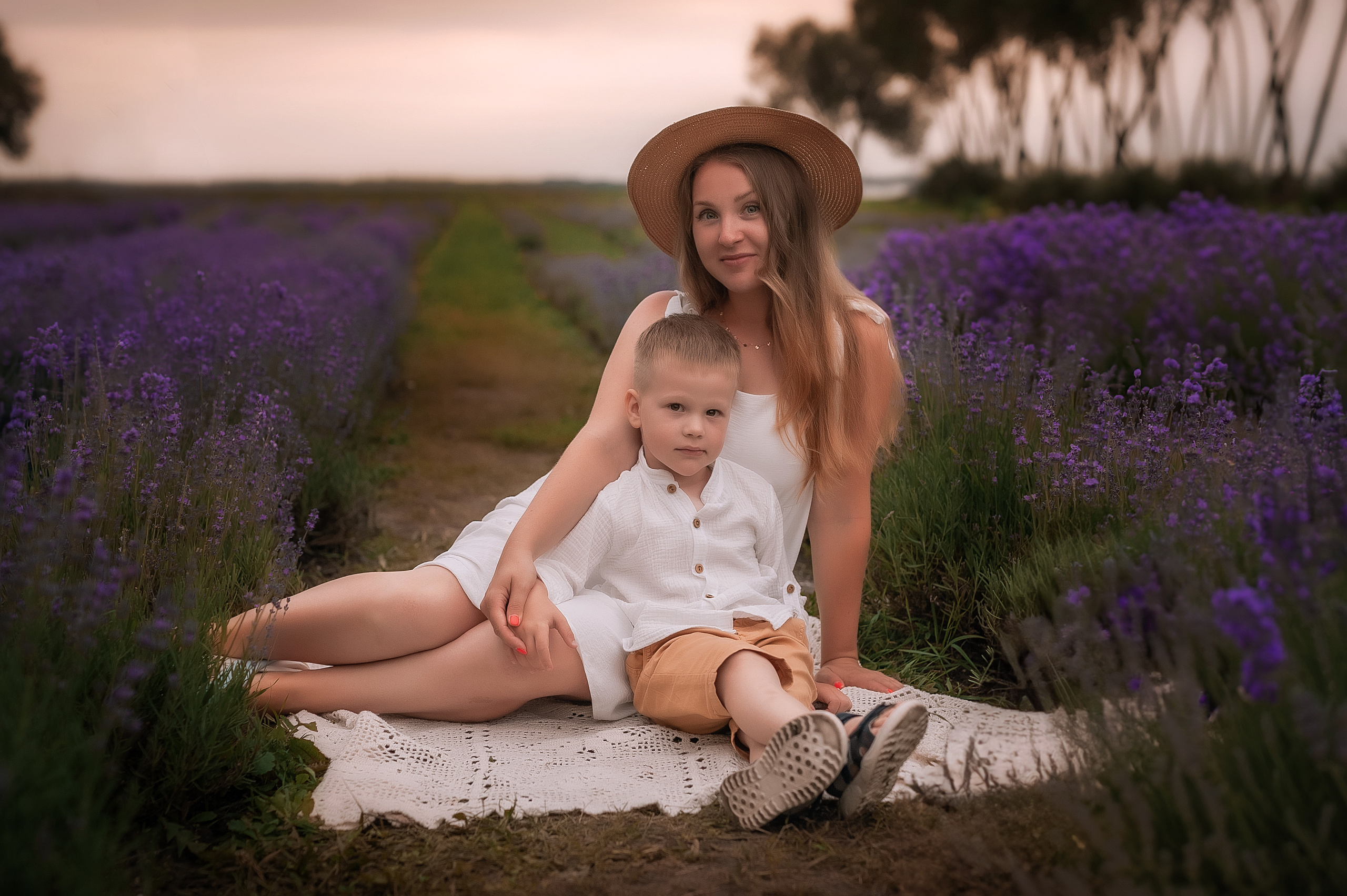 Семейная фотосессия в лавандовом поле. Семейный, детский фотограф в Воронеже Анна Никитина