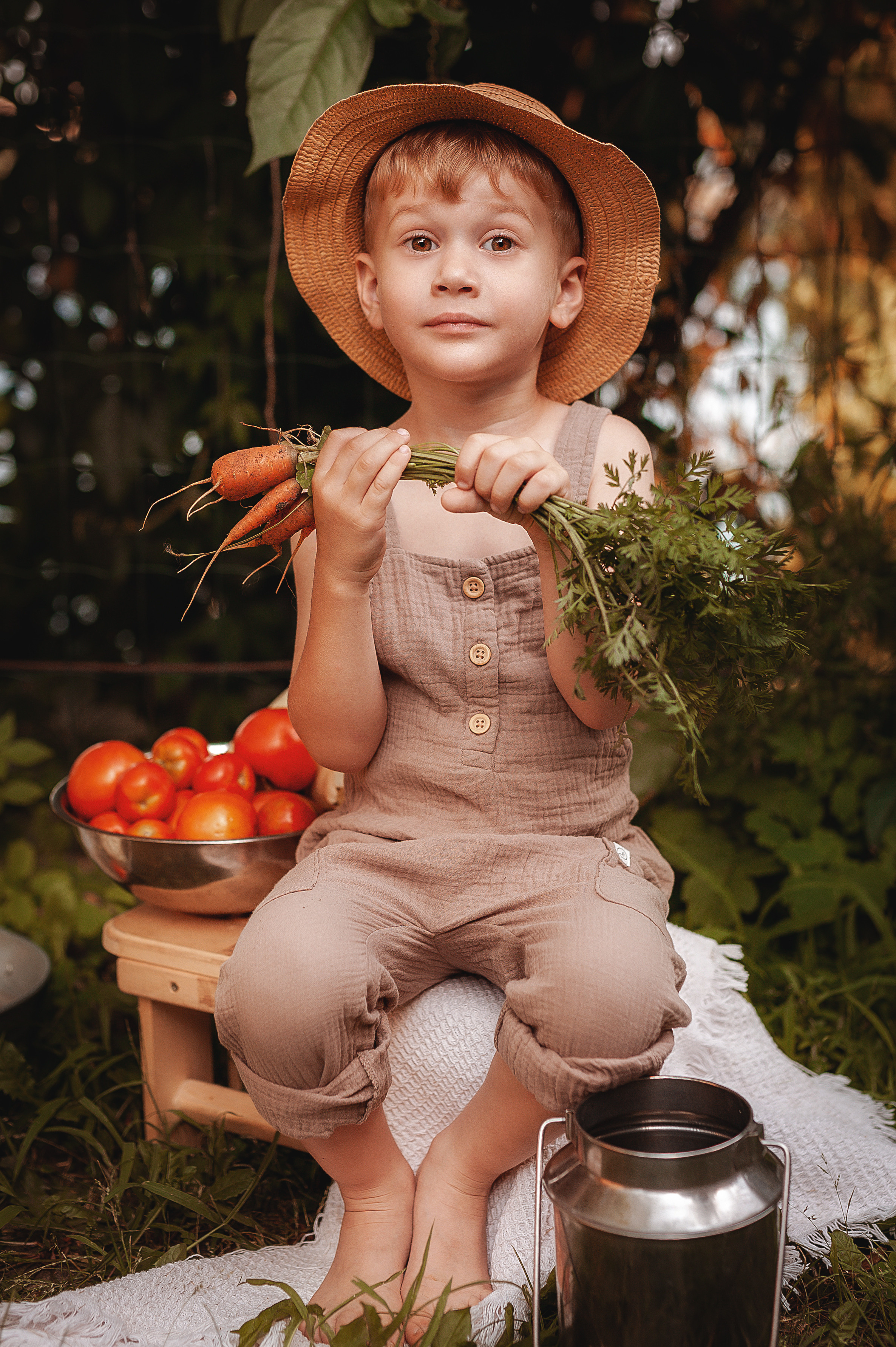 Юный огородник. Семейный, детский фотограф в Воронеже Анна Никитина