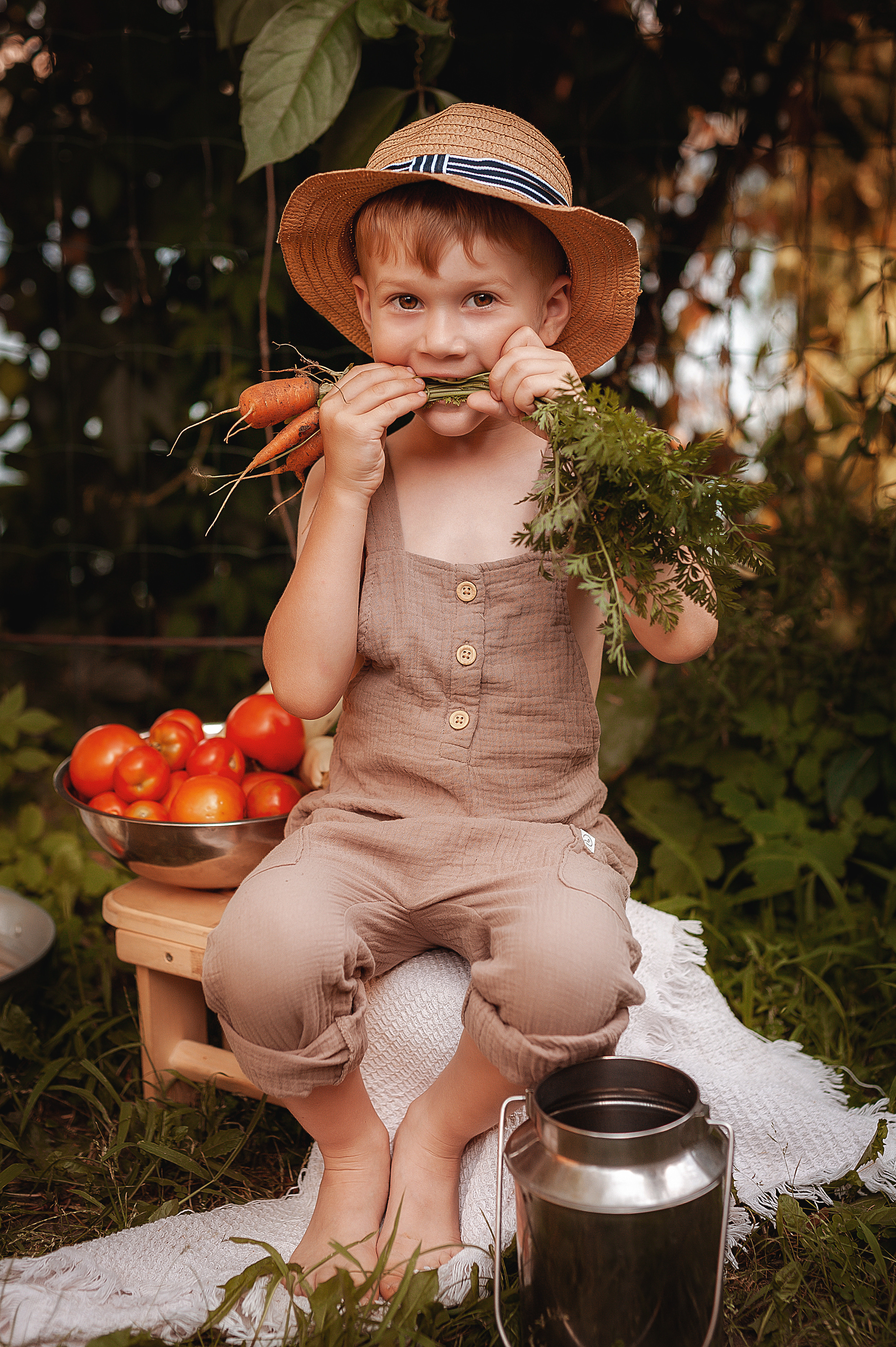 Юный огородник. Семейный, детский фотограф в Воронеже Анна Никитина