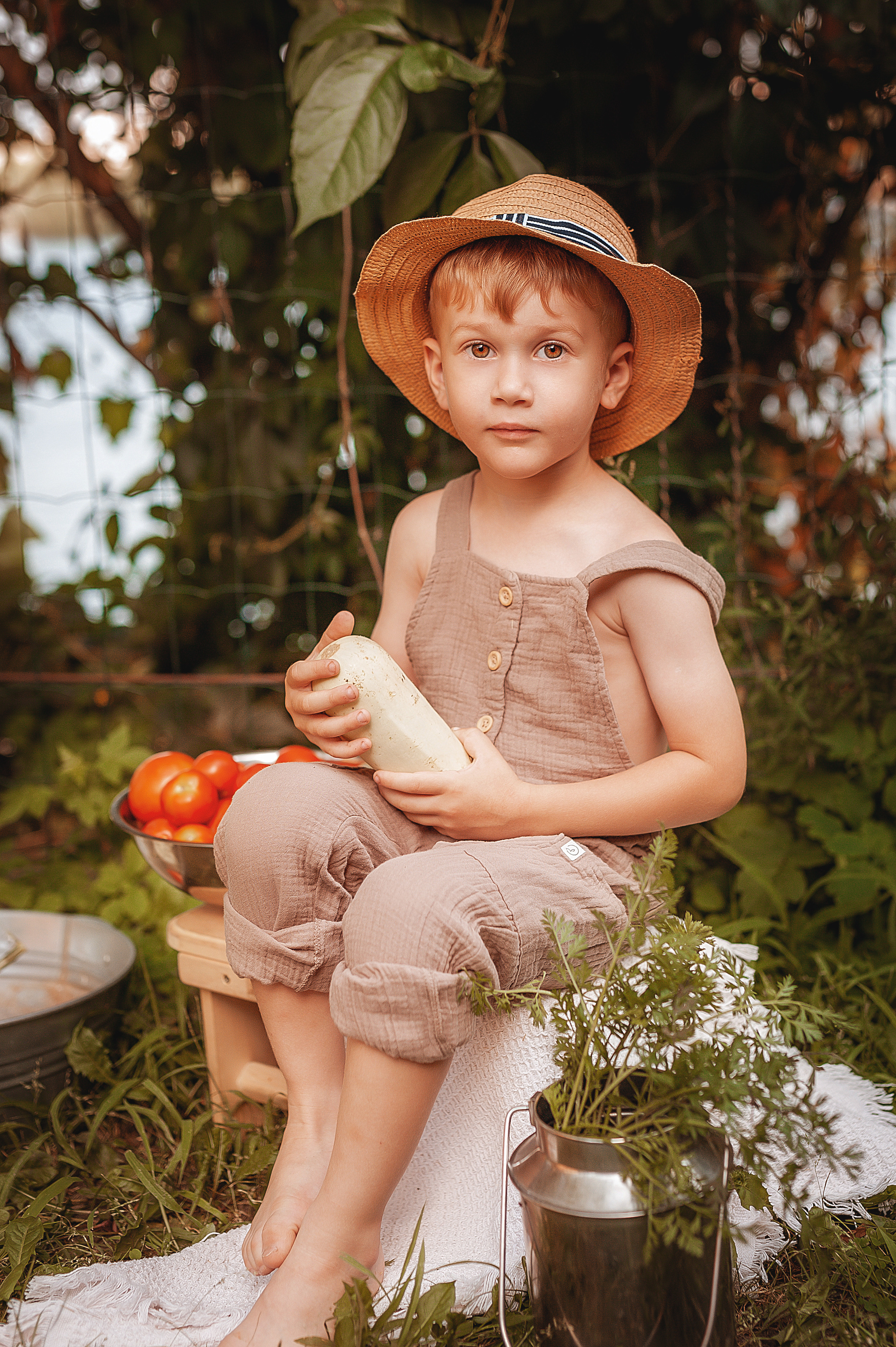 Юный огородник. Семейный, детский фотограф в Воронеже Анна Никитина